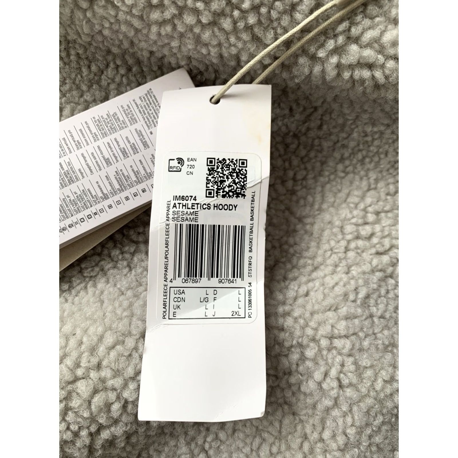 Fear of God ADIDAS Athletics Fear of God Hoodie Hike Fleece Alaska SESAME L Mens Size US L / EU 52-54 / 3 - 7 Thumbnail