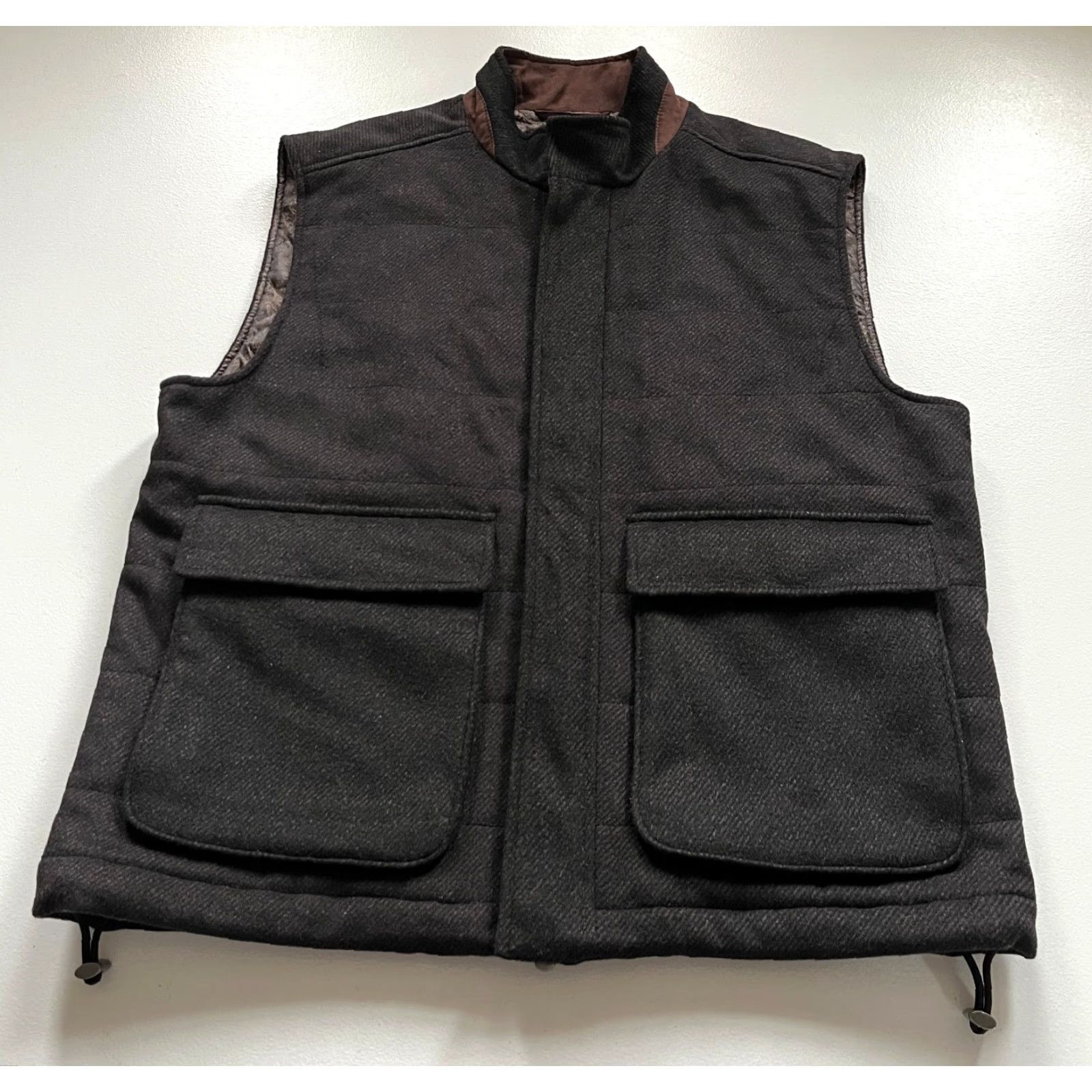 Robert Talbott VINTAGE Robert Talbott Mariposa Vest Wool Cashmere Full Zip Mens M Brown Modern Classic Designer City Size US M / EU 48-50 / 2 - 6 Thumbnail