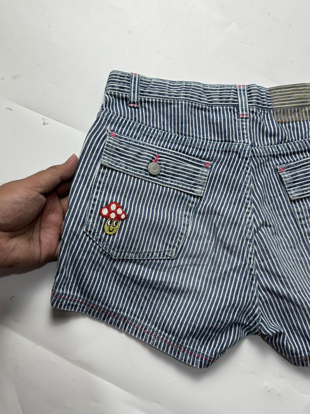Angel Blue × Hysteric Glamour × Japanese Brand Angle Blue Y2K Hickory Pants Size 28" / US 6 / IT 42 - 10 Thumbnail