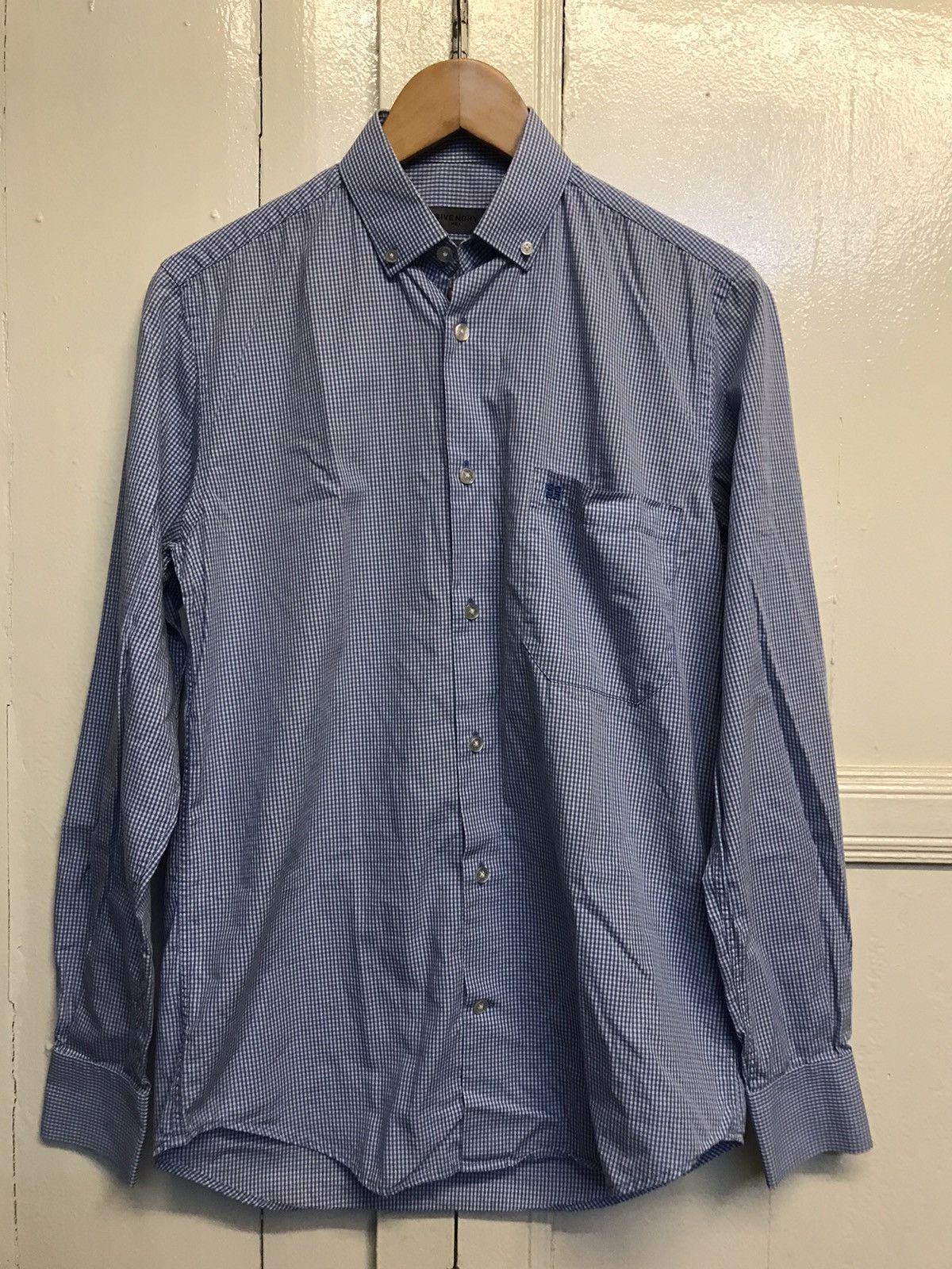 image of Givenchy Men Modern Fit Shirt in Blue (Size Small)