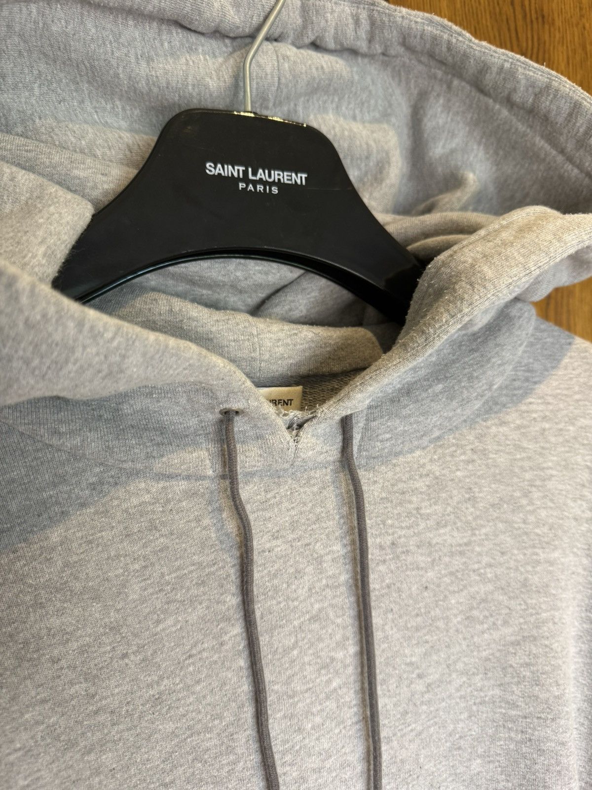 Saint Laurent Paris SS20 Saint Laurent Rive Gauche logo hoodie grey XXL Size US XXL / EU 58 / 5 - 11 Thumbnail