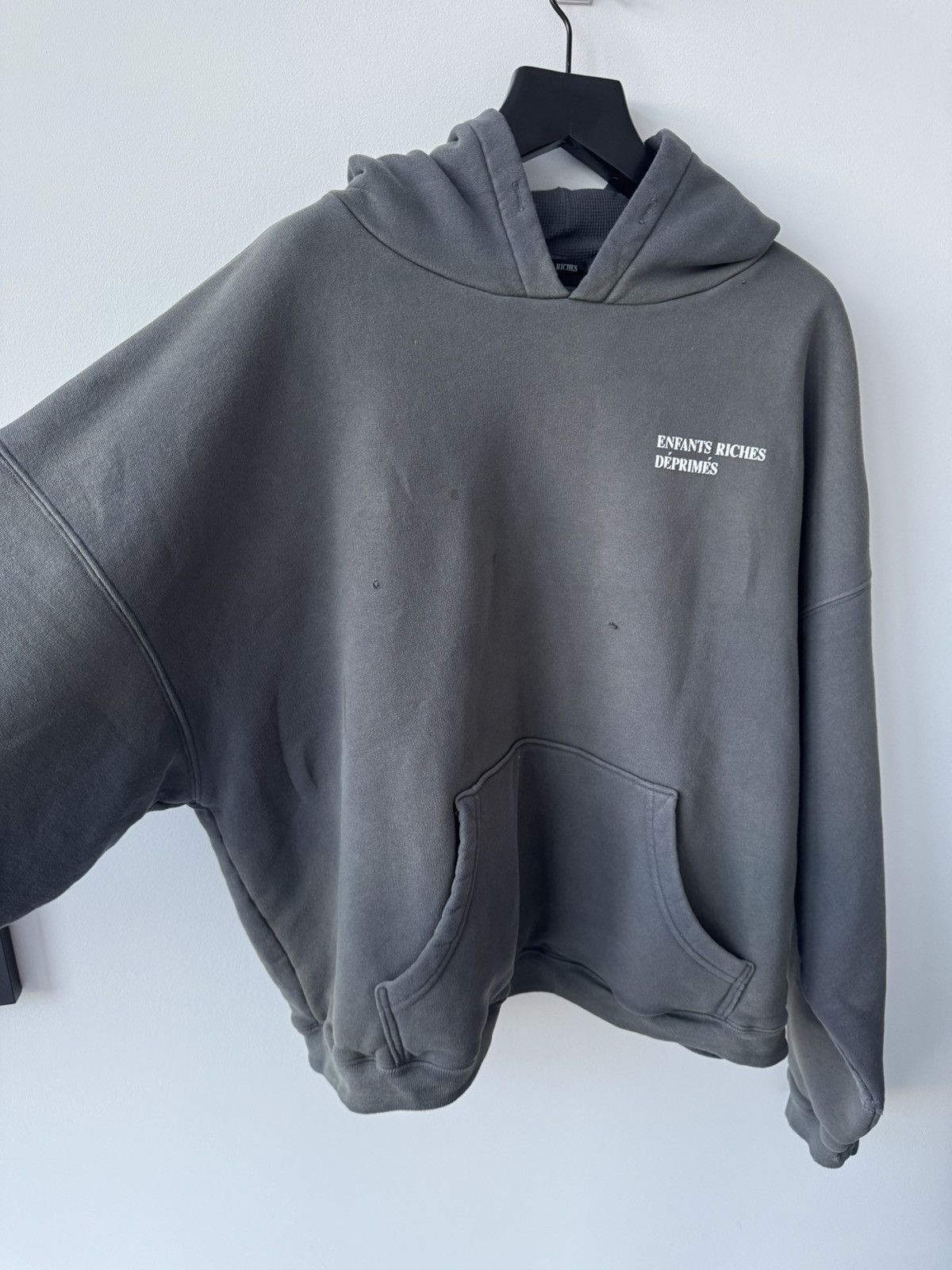 Enfants Riches Deprimes ENFANTS RICHES DEPRIMES DISTRESSED THERMAL LINED HOODIE Size US M / EU 48-50 / 2 - 2 Thumbnail