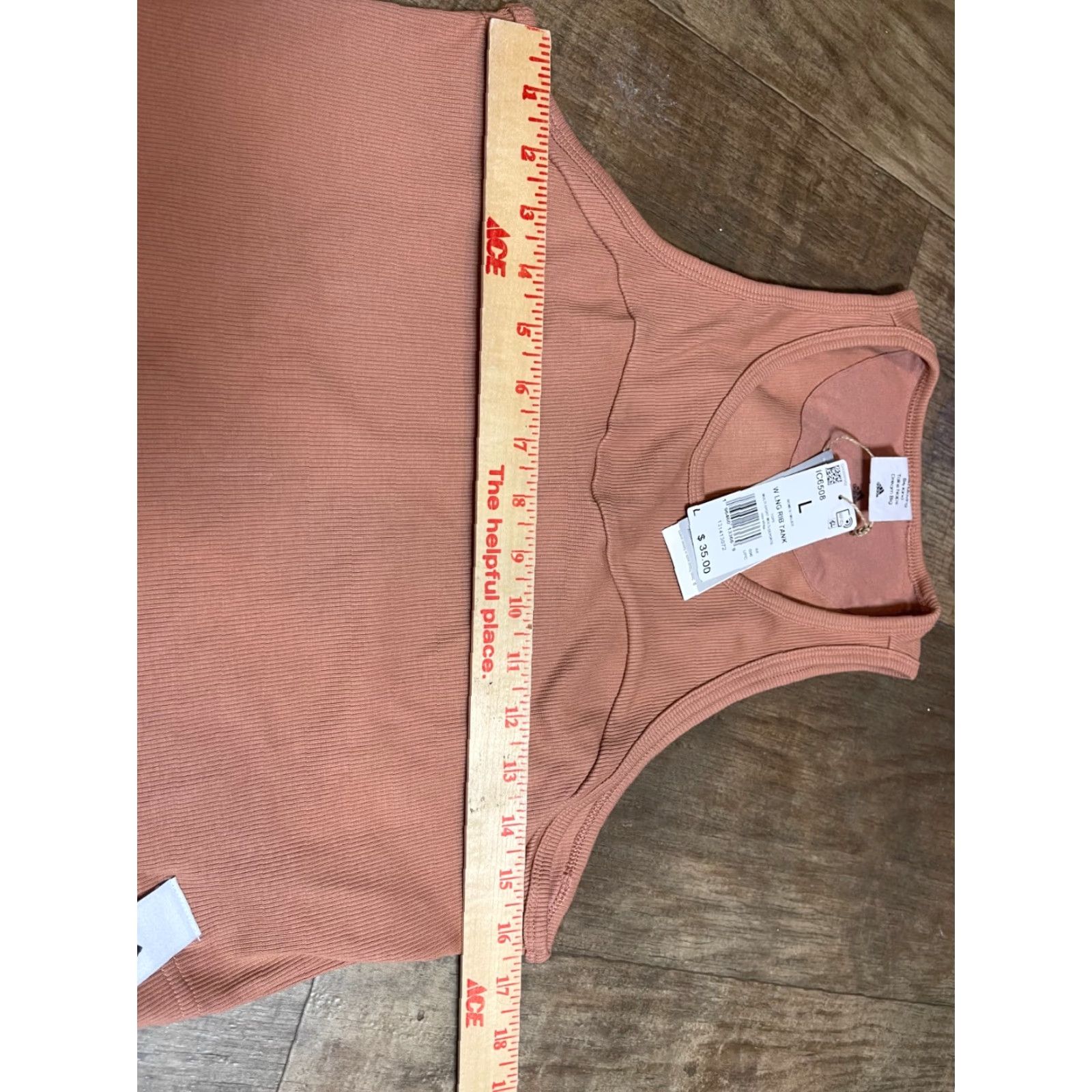 Vintage Adidas Crop Top Womens L Sleeveless Shirt Clay Strata Ribbed Shirt Cropped Womens L Brown Adidas Originals Size L / US 10 / IT 46 - 3 Thumbnail