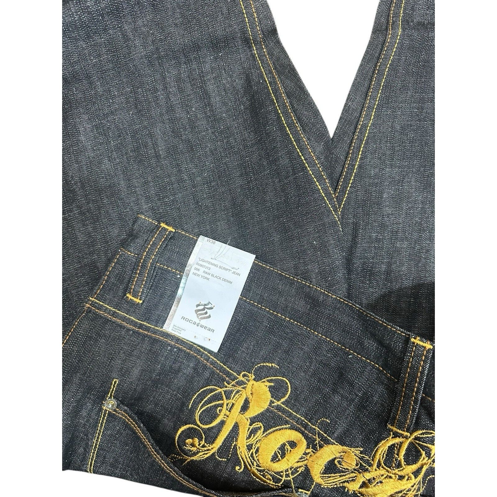Rocawear Vintage Y2K Rocawear Jeans Mens Denim Baggy Hip Hop Black Wi Size US 38 / EU 54 - 5 Thumbnail