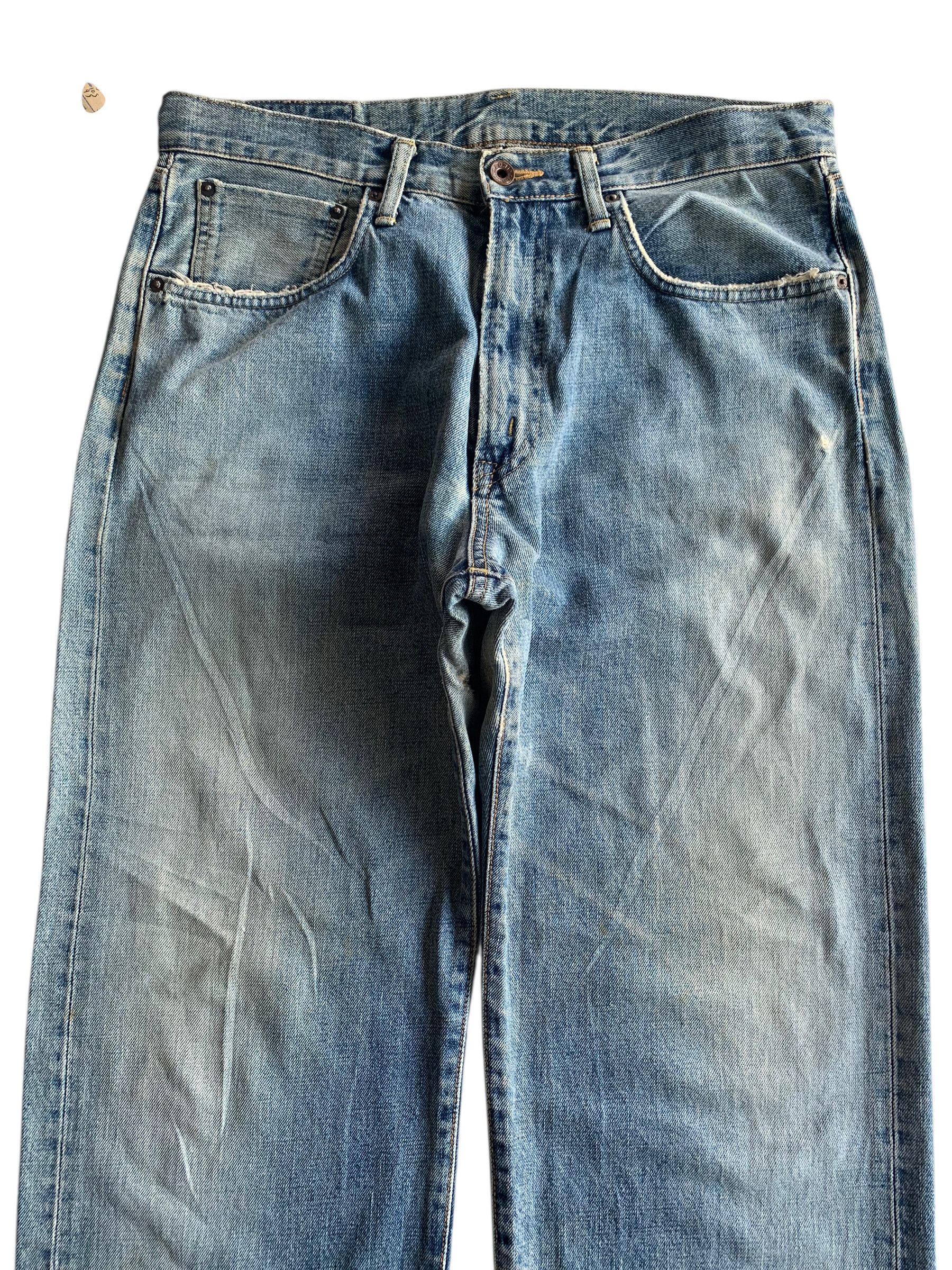 Kapital VINTAGE EDWIN 505 SELVEDGE BAGGY FADED DISTRESSED DENIM Size US 33 - 7 Thumbnail