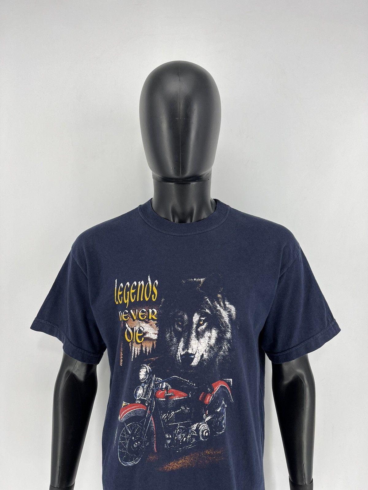 Harley Davidson × West Coast Choppers Vintage 90s Choppers "Legends Never Die" Streetwear Tshirt Size US XL / EU 56 / 4 - 1 Thumbnail
