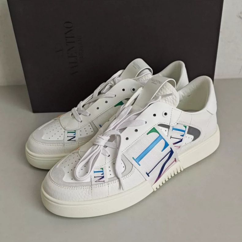 Valentino Valentino white rainbow laced casual shoes Size US 9 / EU 42 - 1 Thumbnail