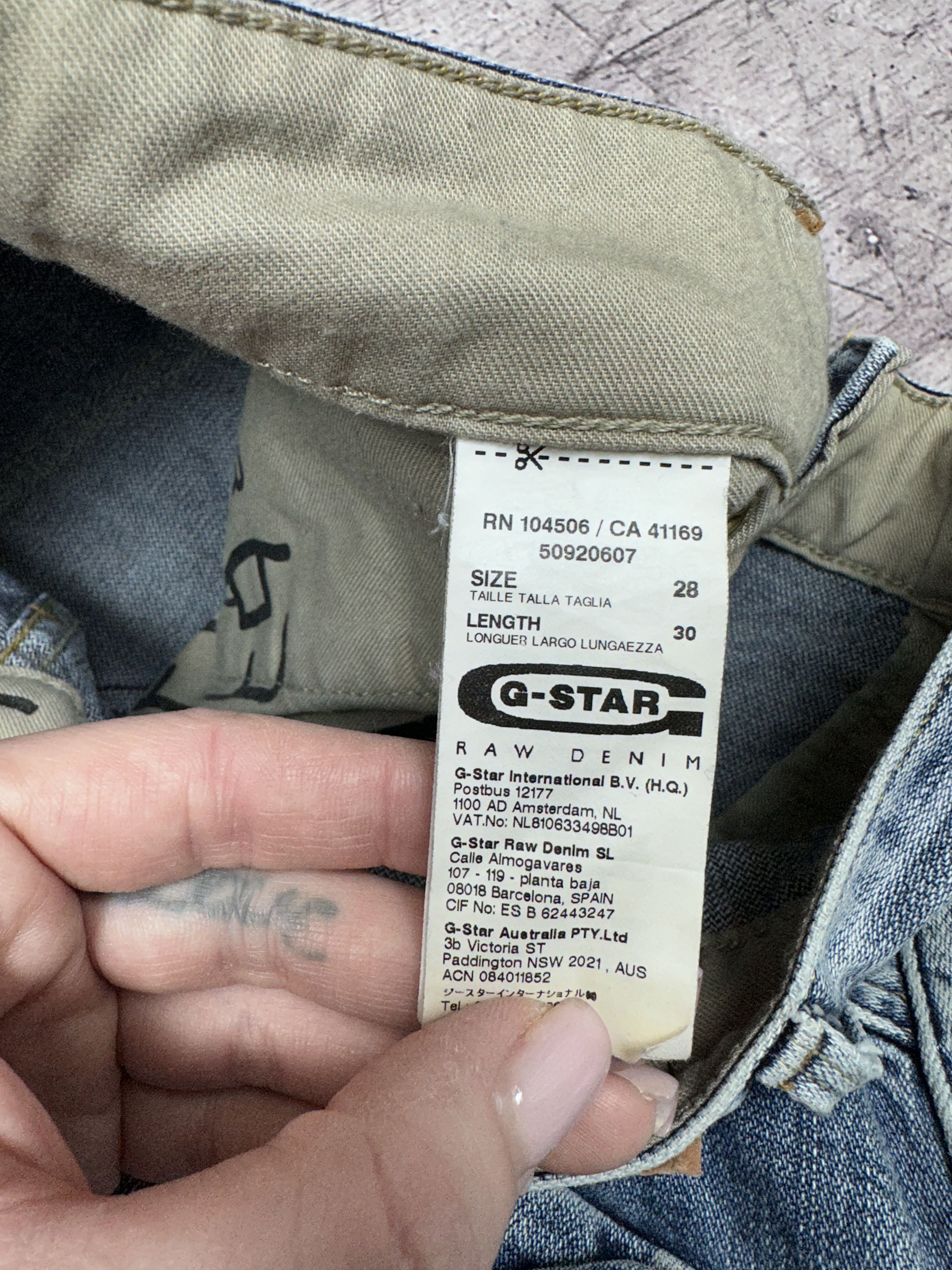 G-Star × Vintage G Star Raw Vintage Mens Denim Pants Double Knee Jeans Size US 28 / EU 44 - 7 Thumbnail