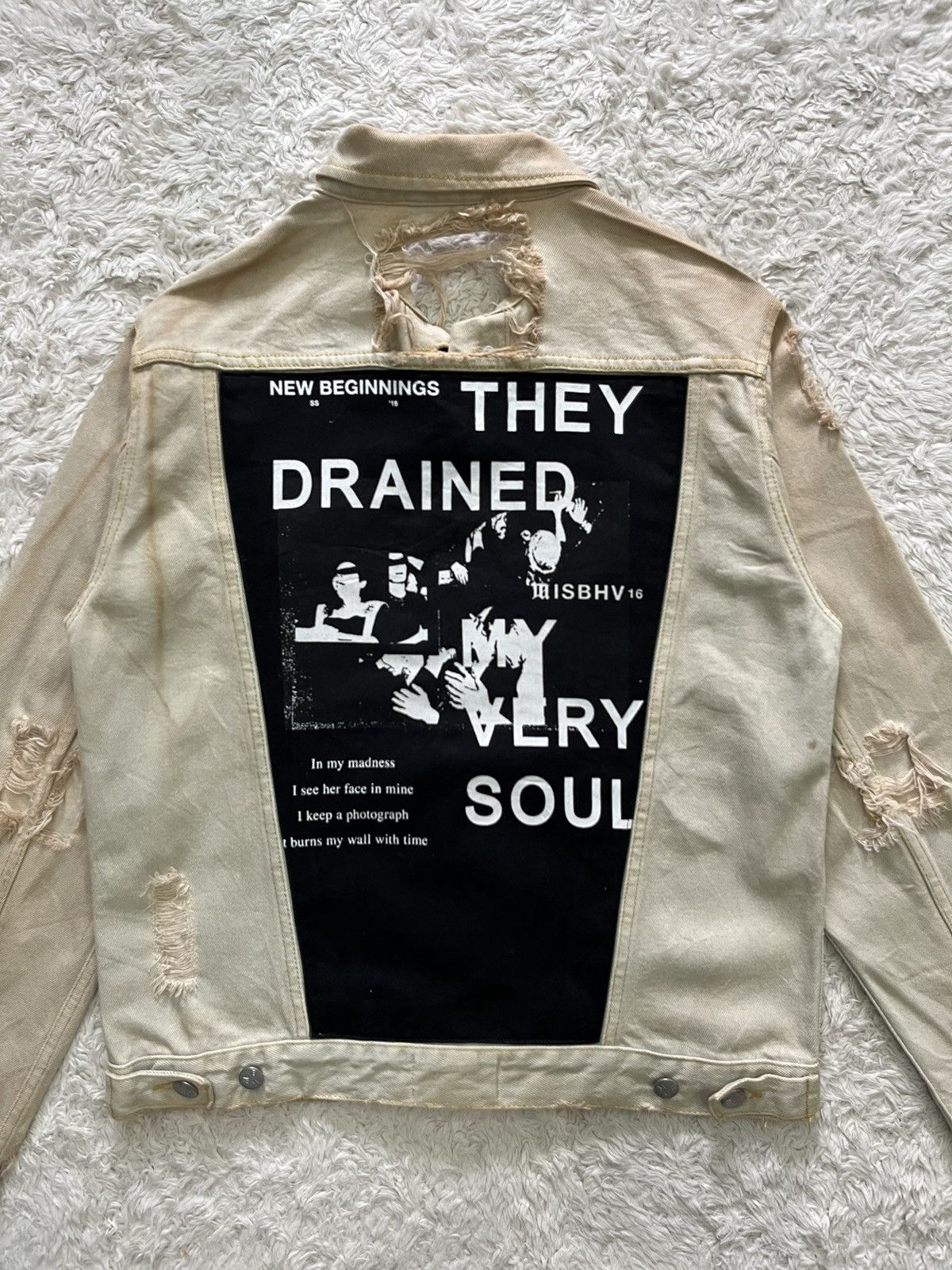 Designer × Misbhv misbhv 16ss "drained" distressed design denim jacket Size US XS / EU 42 / 0 - 2 Thumbnail