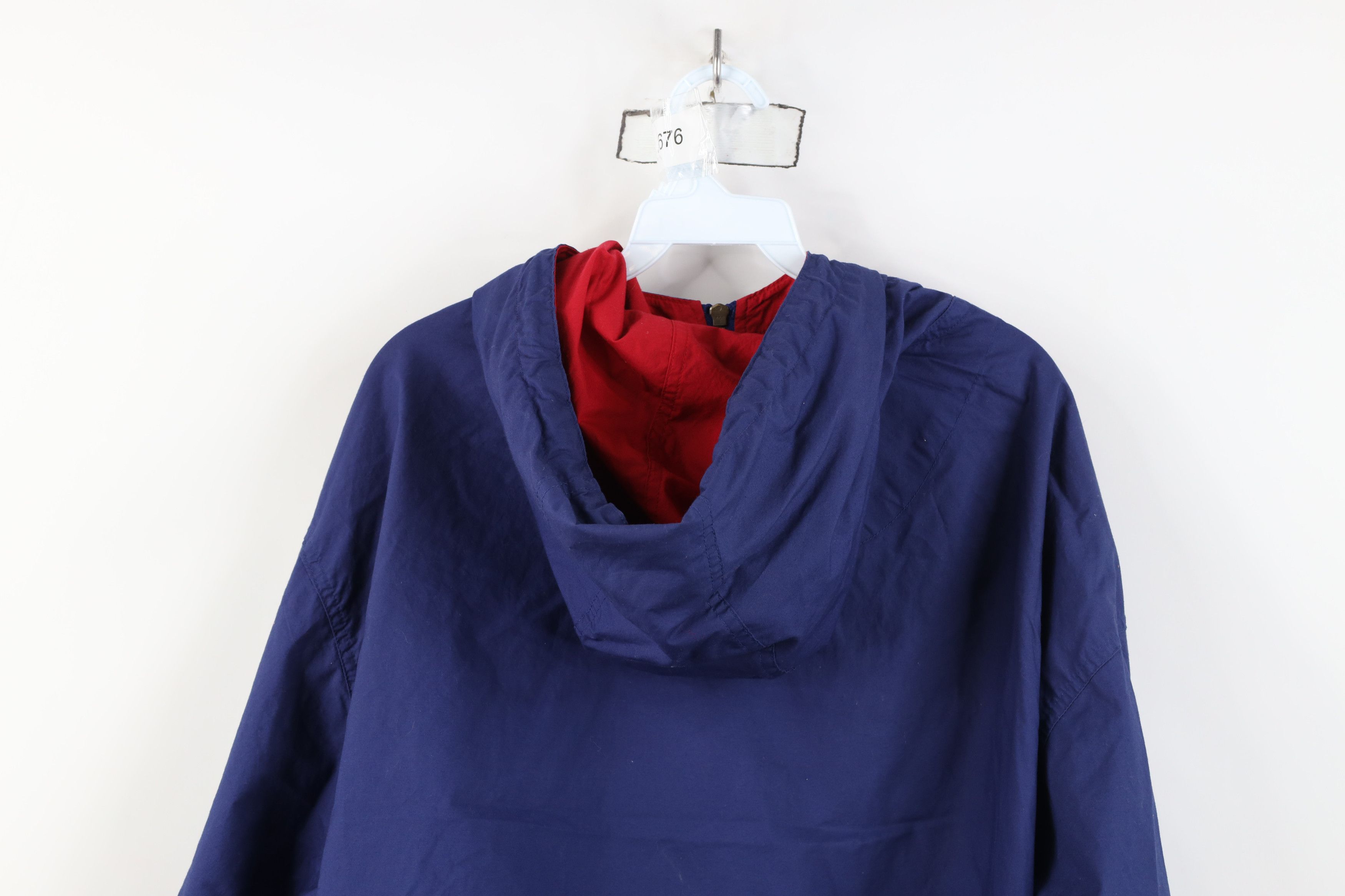 Eddie Bauer Vintage 90s Eddie Bauer Cotton Half Zip Hooded Jacket Blue Size US XL / EU 56 / 4 - 14 Thumbnail
