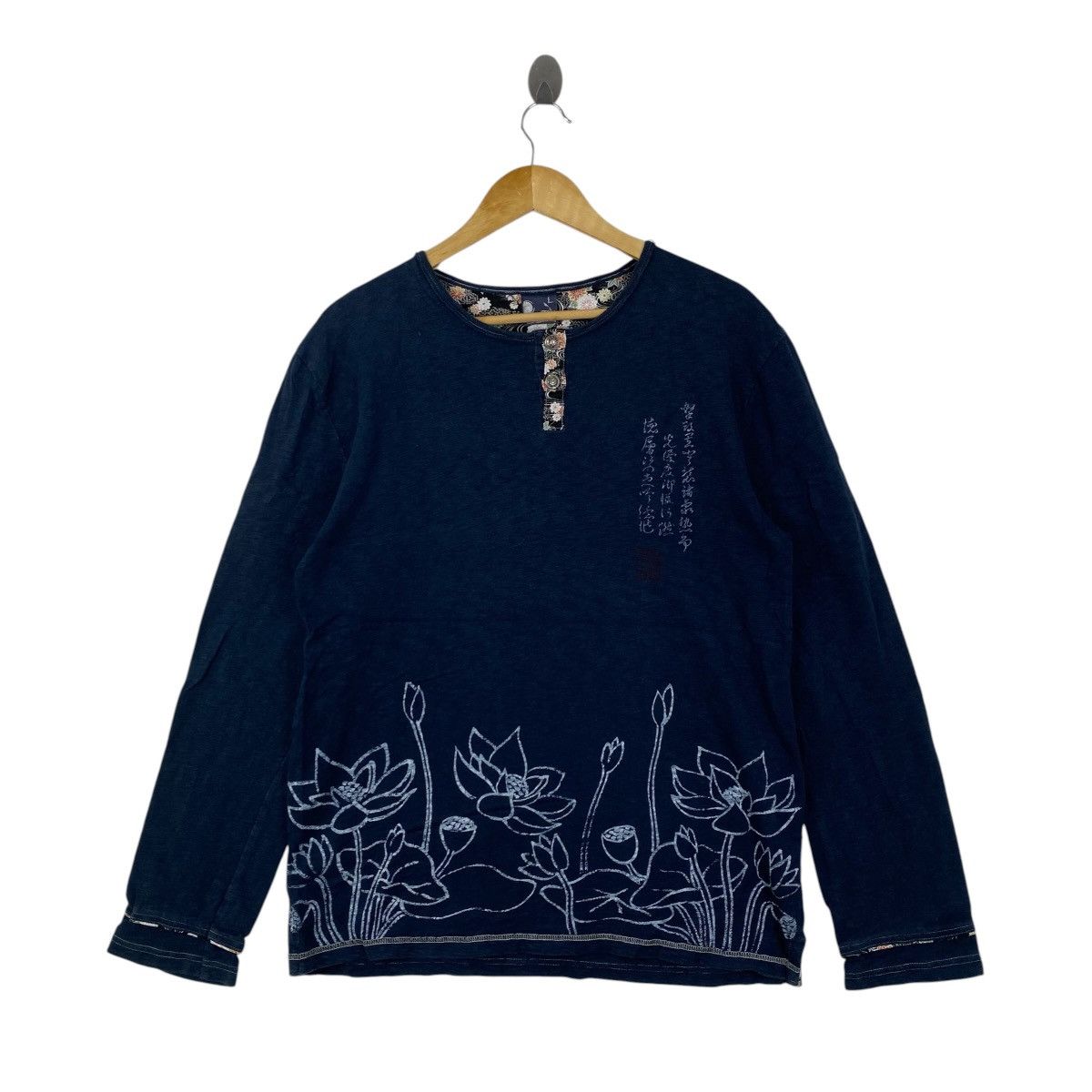 Japanese Brand Spiff Japan Lotus Indigo Long Sleeve Shirt L Vintage Style Size US L / EU 52-54 / 3 - 1 Thumbnail