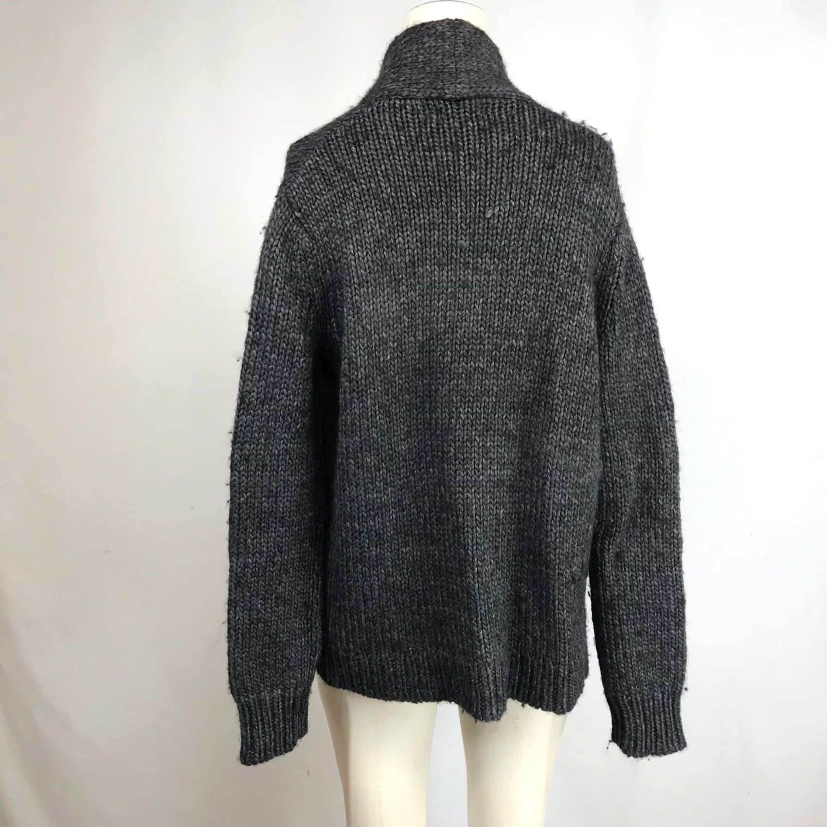 Joie Joie Knit Cardigan Sweater XS Charcoal Gray Shawl Collar Alpaca Blend Size XS / US 0-2 / IT 36-38 - 5 Thumbnail