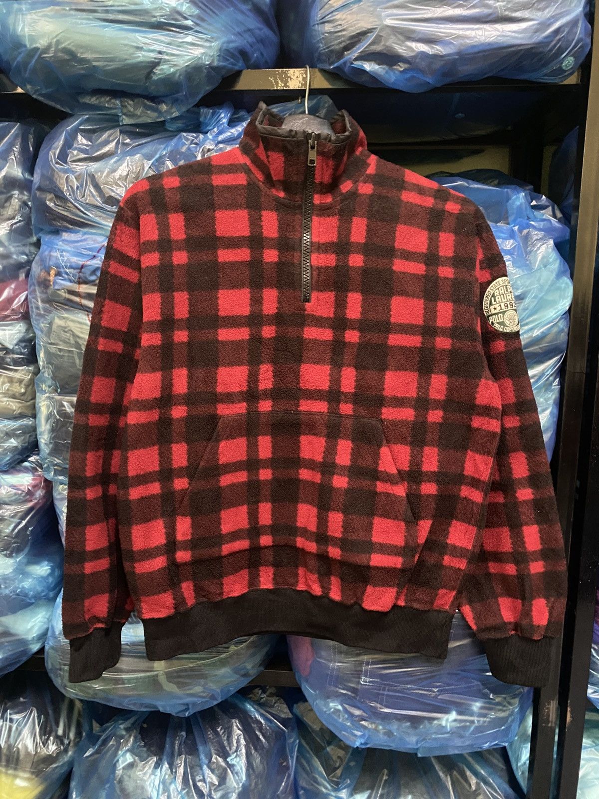Polo Ralph Lauren VINTAGE Y2K POLO RALPH LAUREN CHECKER 1/4 ZIPPER FLEECE Size US S / EU 44-46 / 1 - 3 Thumbnail