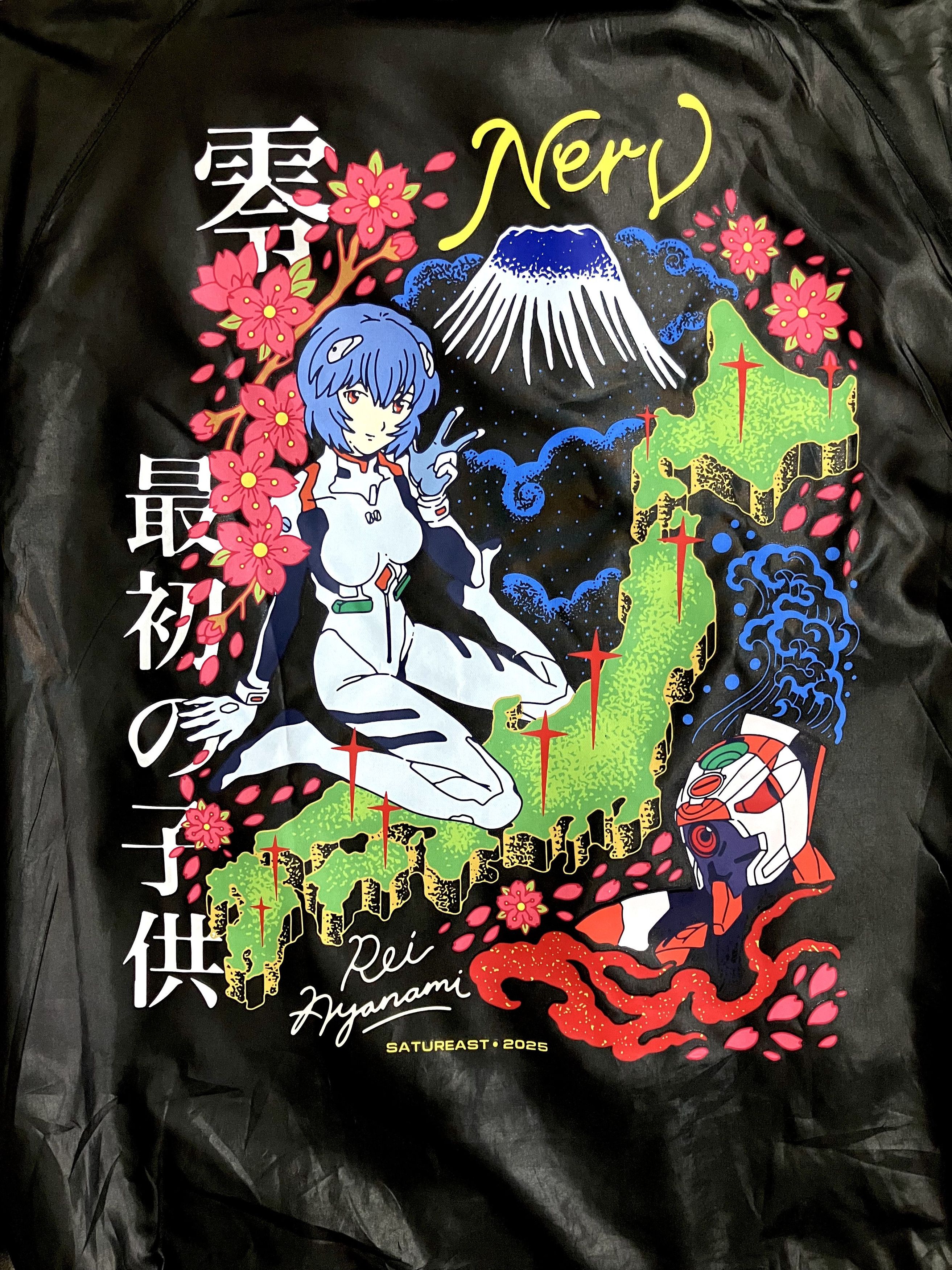 Anime 00s Vintage Biker Jacket x Custom Evangelion Rei Ayanami Size US L / EU 52-54 / 3 - 4 Thumbnail
