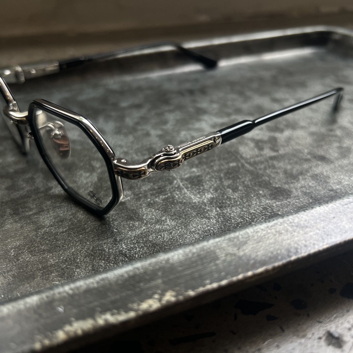 Chrome Hearts Chrome Hearts TATTERS BLACK/SILVER Glasses Size ONE SIZE - 4 Thumbnail