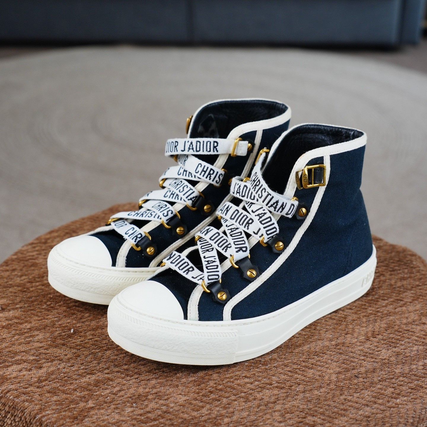 Dior Dior Blue Lowtop Sneakers us_7 Women Size US 7 / IT 37 - 1 Thumbnail
