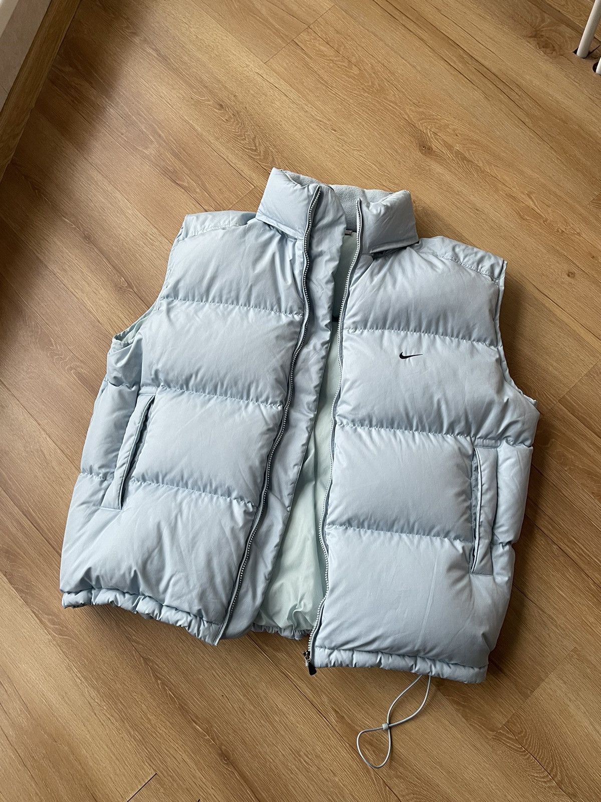 Nike Vintage Nike Babyblue Puffer Down Hooded Vest Size US XXL / EU 58 / 5 - 5 Thumbnail