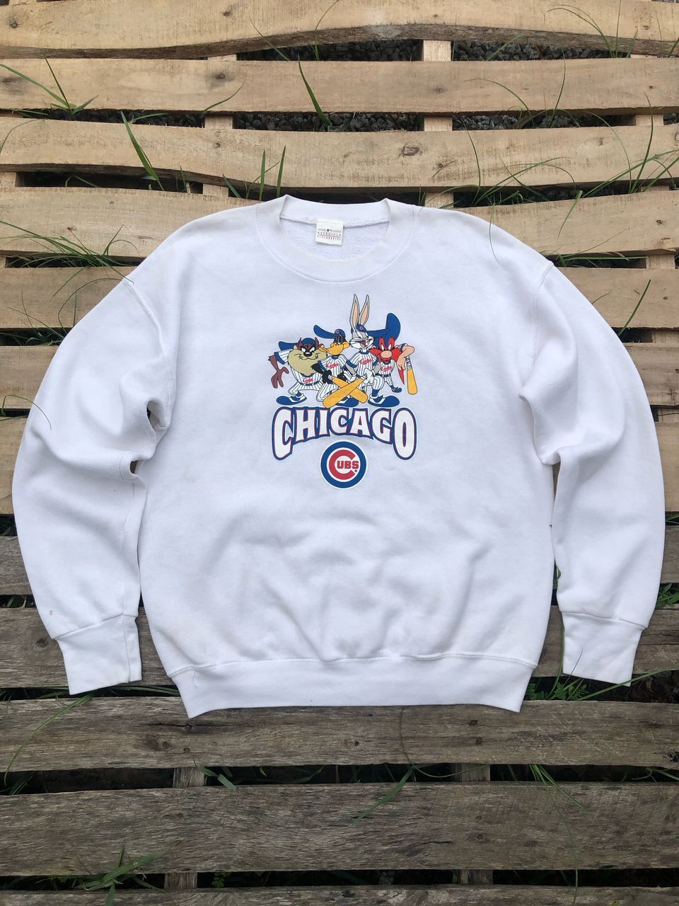 Cartoon Network × MLB × Vintage Vintage 90s Looney Tunes Chicago Cubs Sweatshirt Size US M / EU 48-50 / 2 - 1 Thumbnail