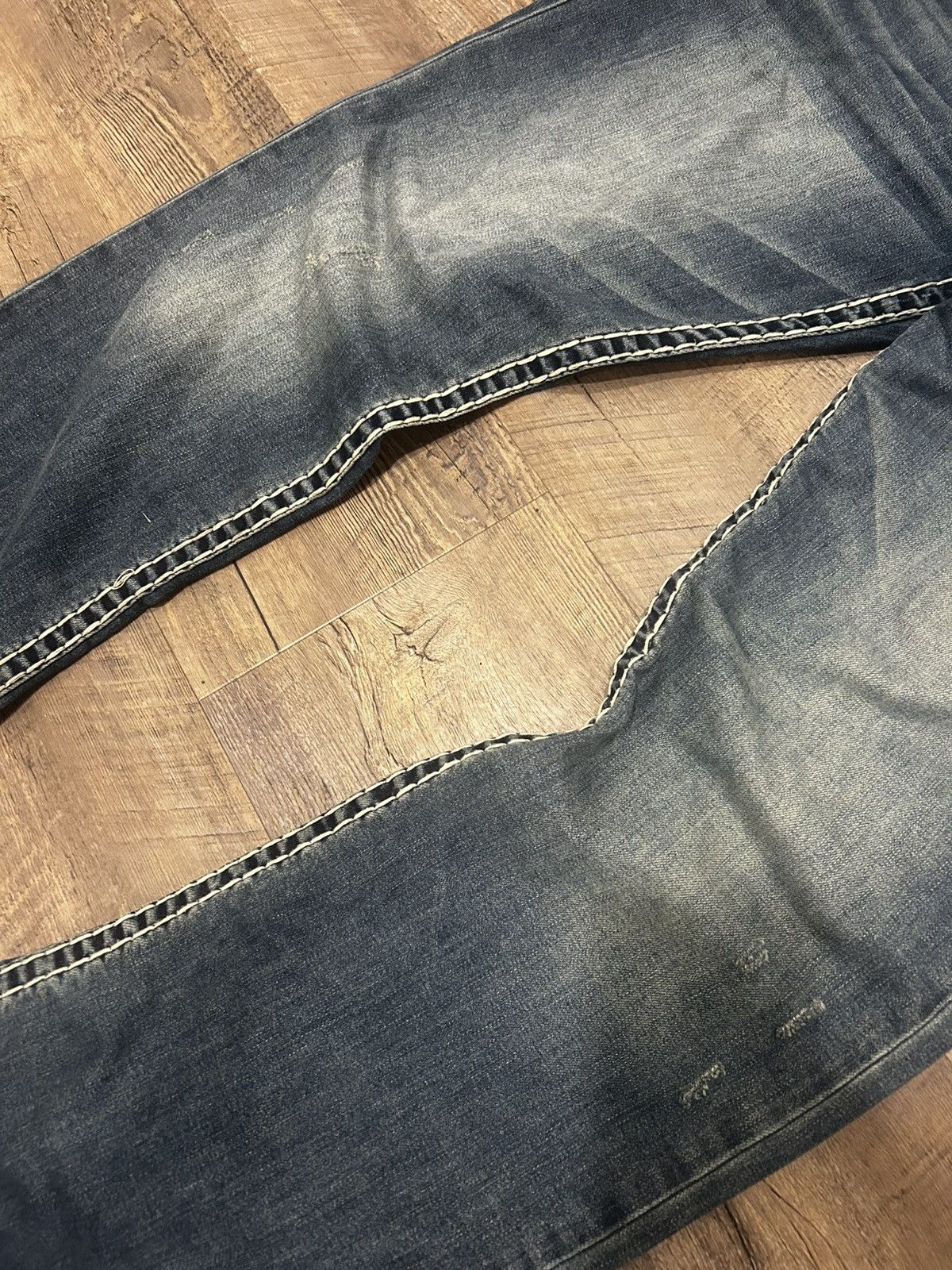 True Religion ☑️ Billy Super T Bootcut Blue Jeans ☑️ Size US 38 / EU 54 - 8 Thumbnail