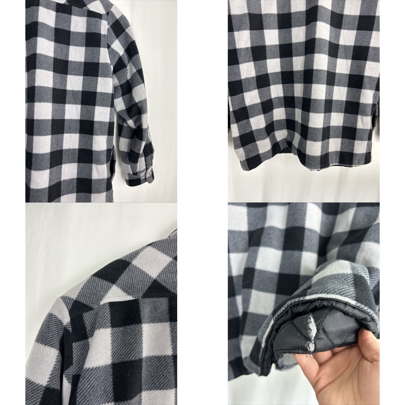 Dickies Dickies Mens XL Plaid Shacket Polyester Shell Insulated Lining Jacket Black Gray Mens XL Size US XL / EU 56 / 4 - 10 Thumbnail
