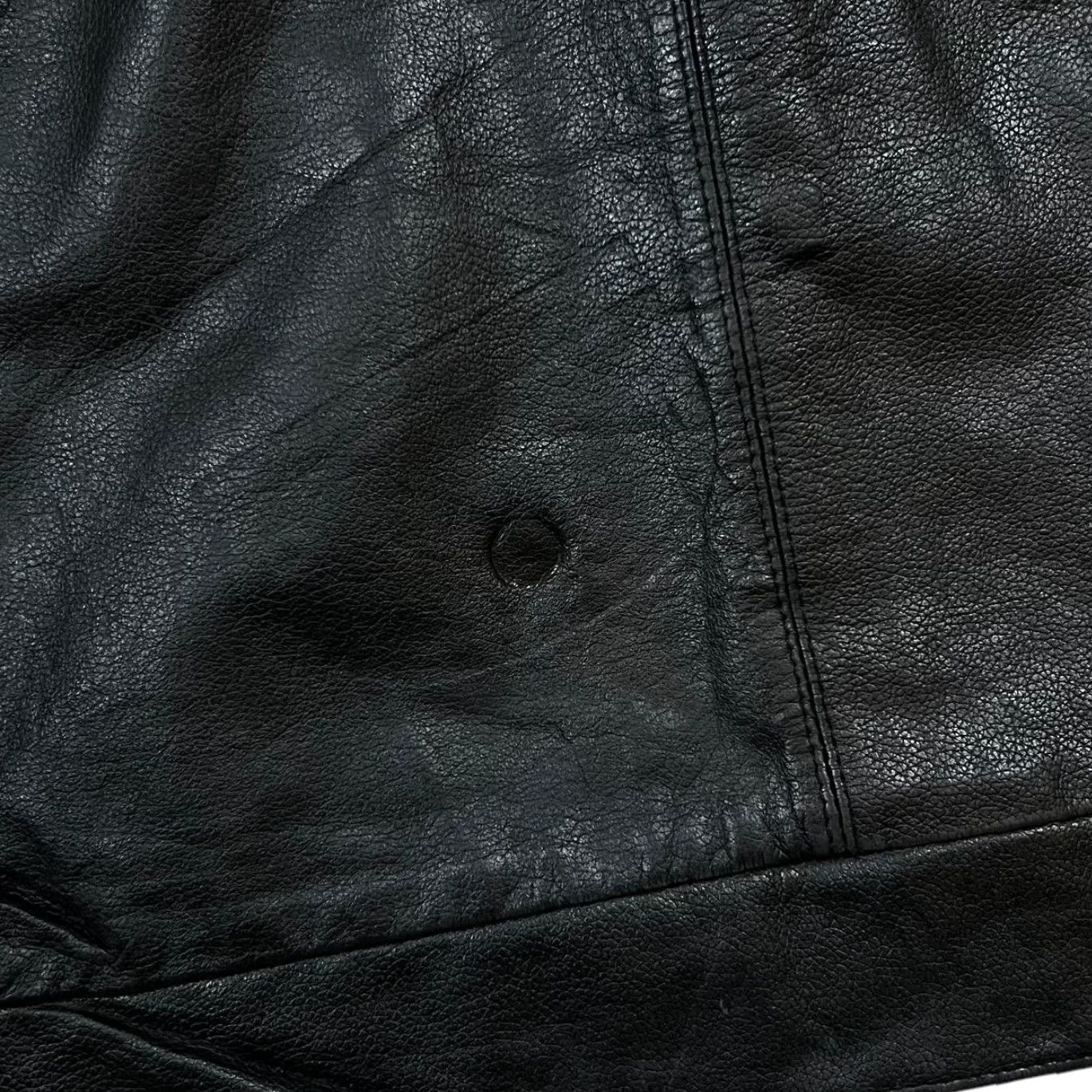 Vintage VINTAGE 90's SNAP-ON Mini Logo Genuine Real Heavy Black Leather Bomber Jacket XL Mens Leather Jacket 90s Logo Pocket Embroidered Size US XL / EU 56 / 4 - 7 Thumbnail