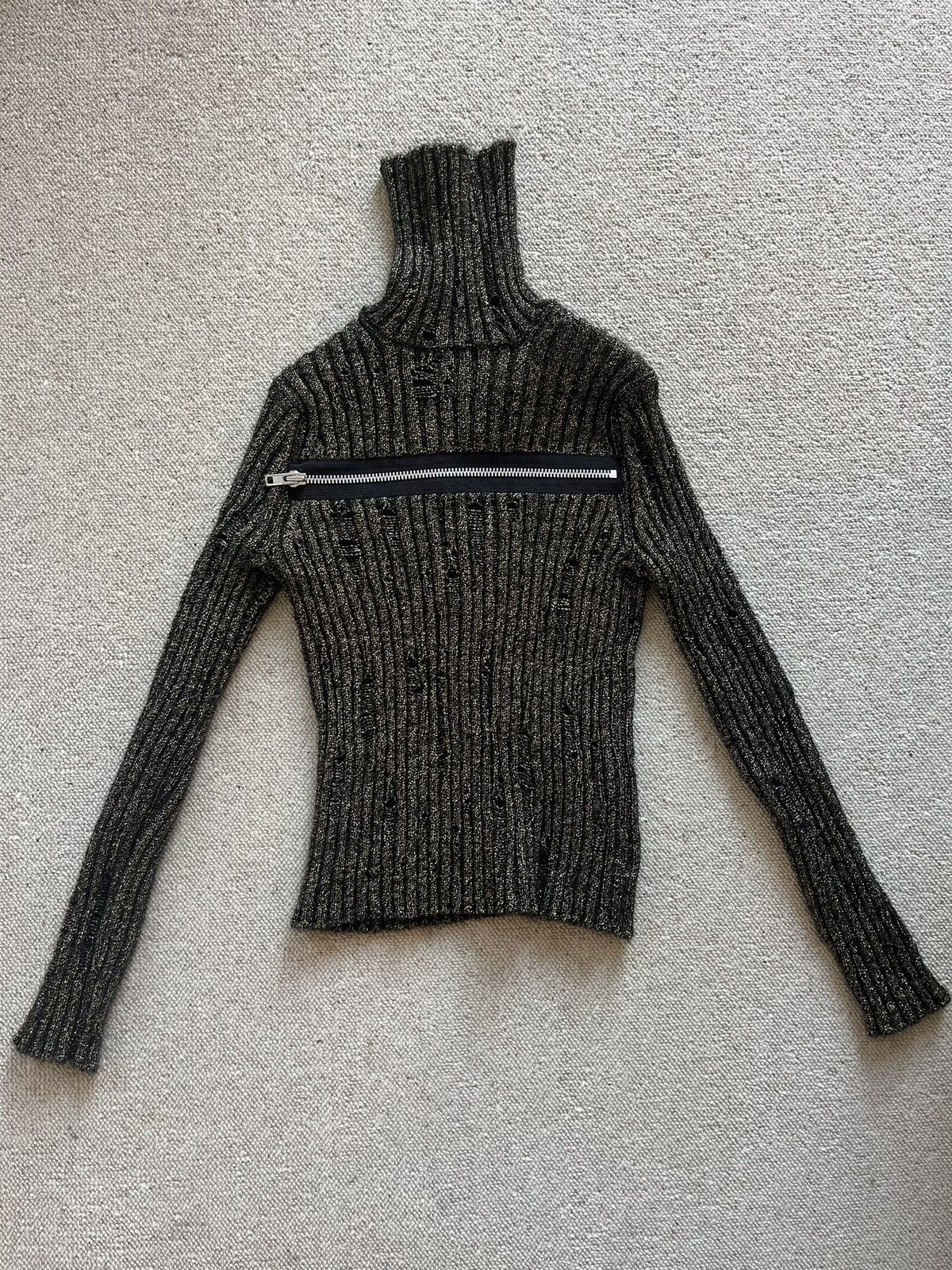 Tricot Comme des Garcons Tricot Comme des Garçons gold glitter knit turtleneck Size XS / US 0-2 / IT 36-38 - 1 Thumbnail