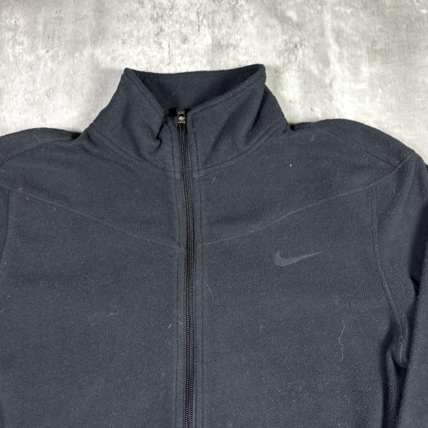 Nike VINTAGE Nike Fleece Jacket Women Adult Large Black Full Zip 2000s Y2K Size L / US 10 / IT 46 - 6 Thumbnail