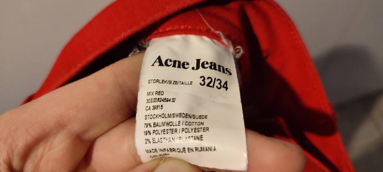 Acne Studios Acne Studios womens red jeans 32/34 Size 32" / US 10 / IT 46 - 4 Thumbnail