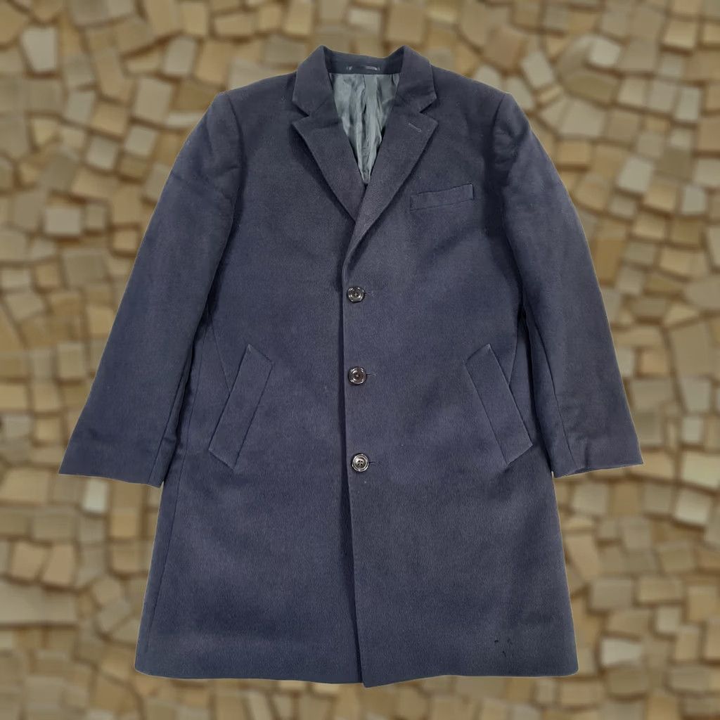 Charles Tyrwhitt Charles Tyrwhitt Mens Coat Navy Blue 46 S Overcoat Merino Wool Single Breasted Size US S / EU 44-46 / 1 - 1 Thumbnail