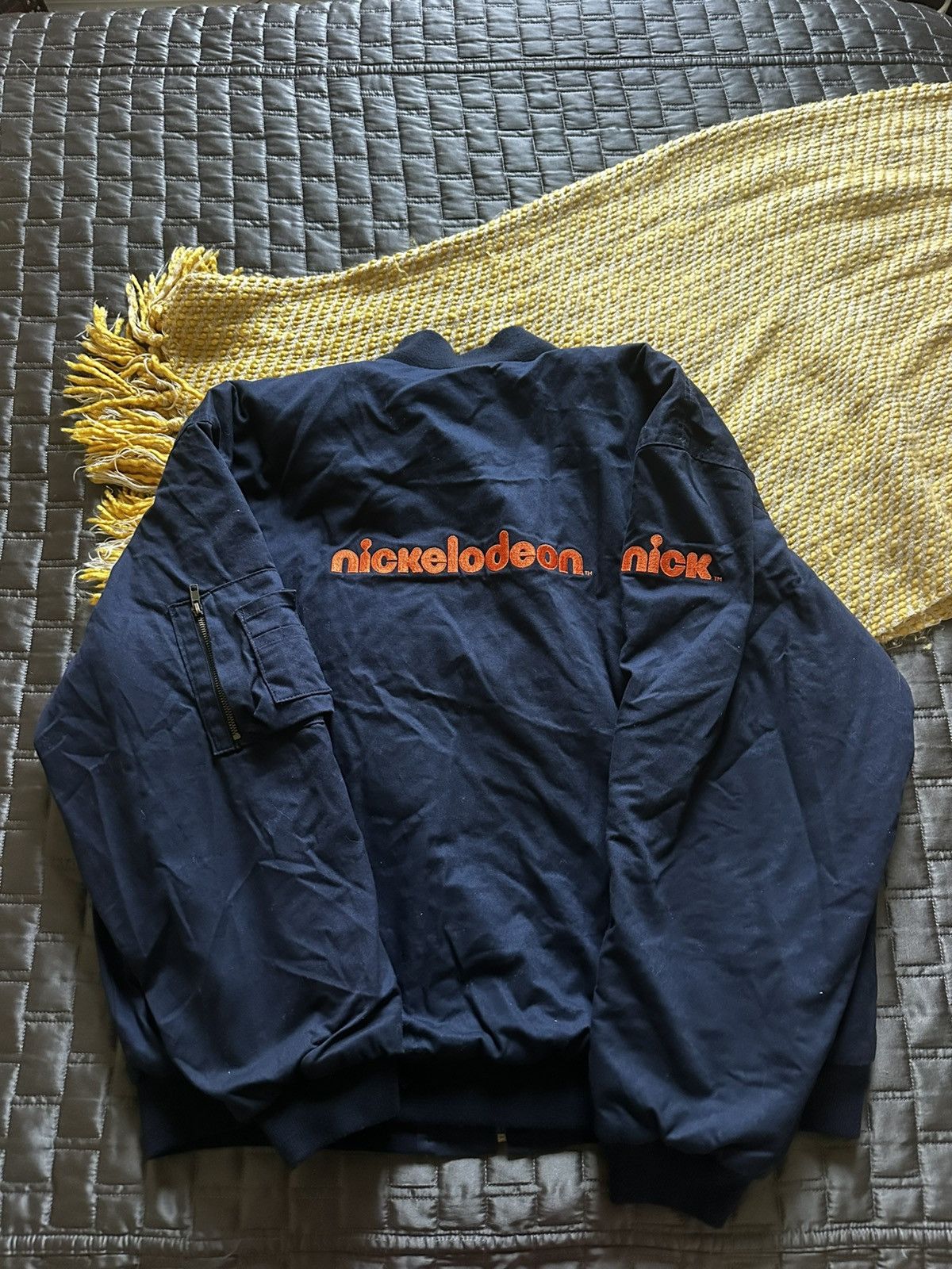 Nickelodeon 90s Vintage Nickelodeon Bomber Jacket Navy Embroidered Rare Size US L / EU 52-54 / 3 - 1 Thumbnail