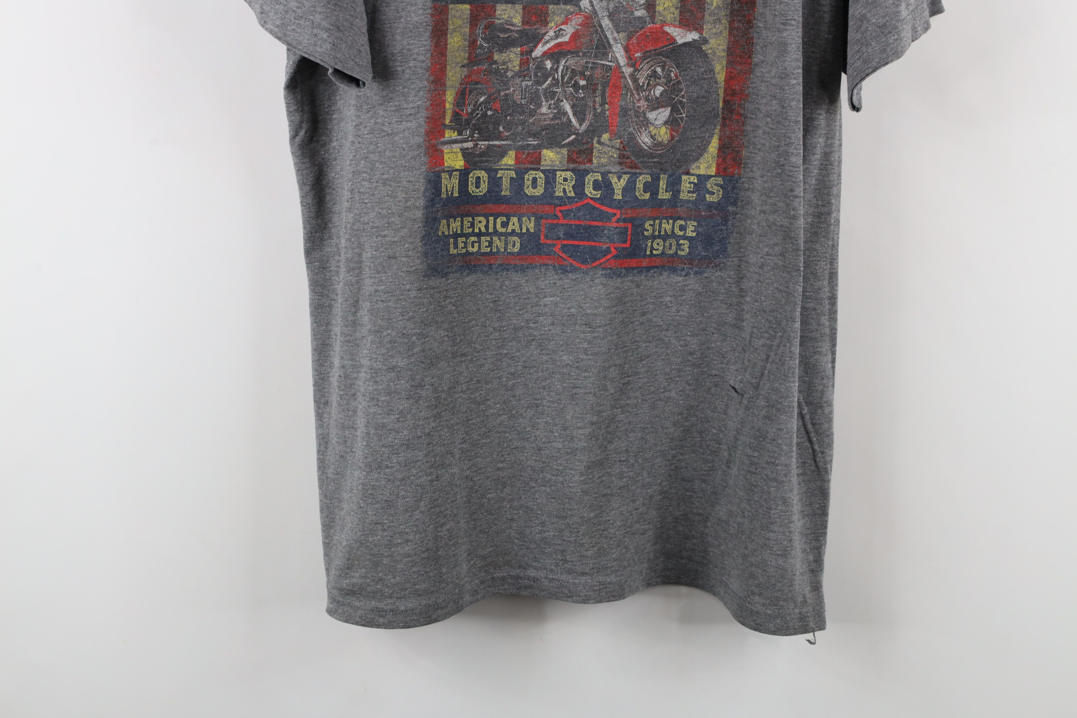 Harley Davidson × Vintage Vintage Y2K Harley Davidson Spell Out Jersey Knit T-Shirt Size US L / EU 52-54 / 3 - 3 Thumbnail