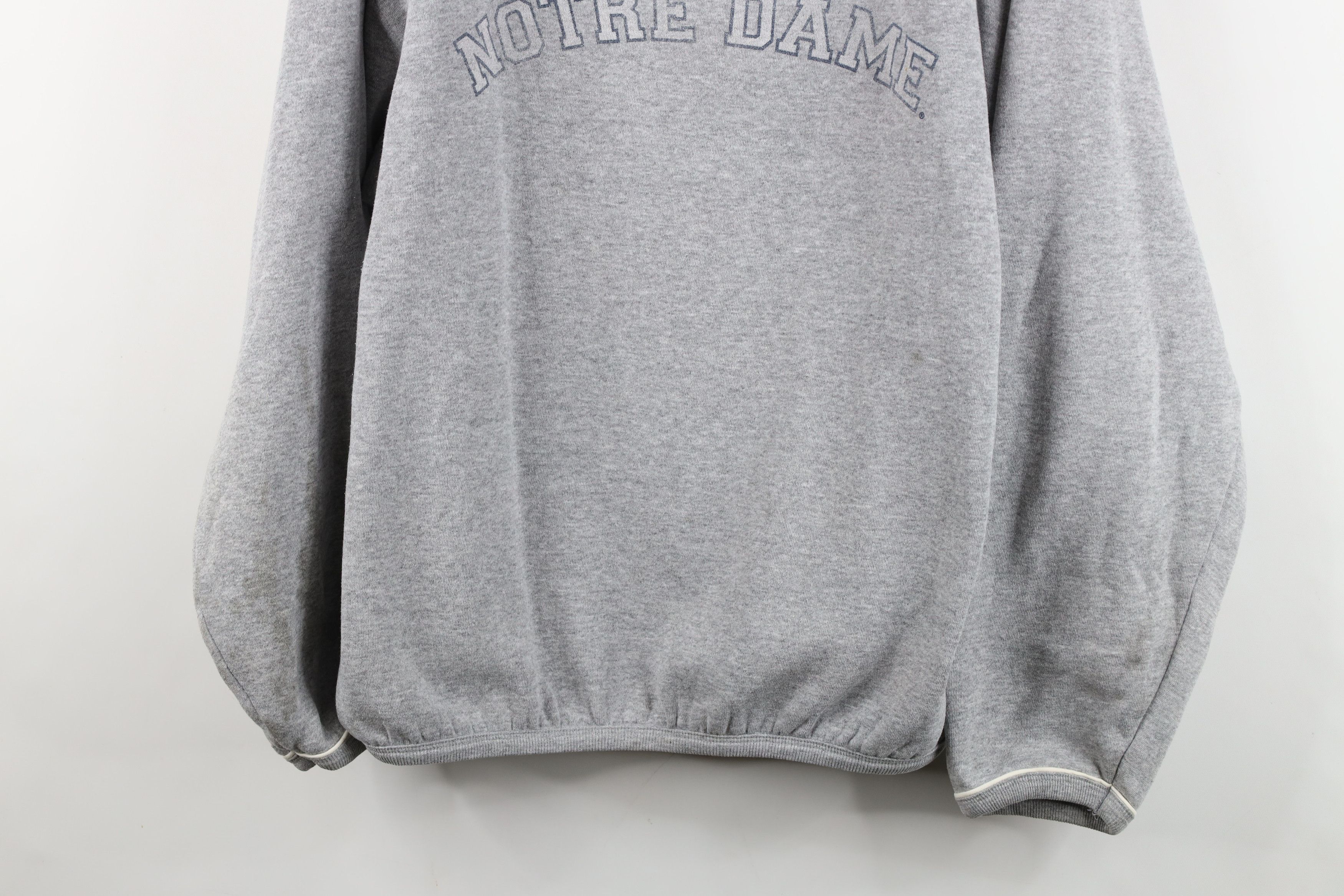 Vintage Vintage 90s Spell Out Notre Dame University Sweatshirt Gray Size US L / EU 52-54 / 3 - 3 Thumbnail