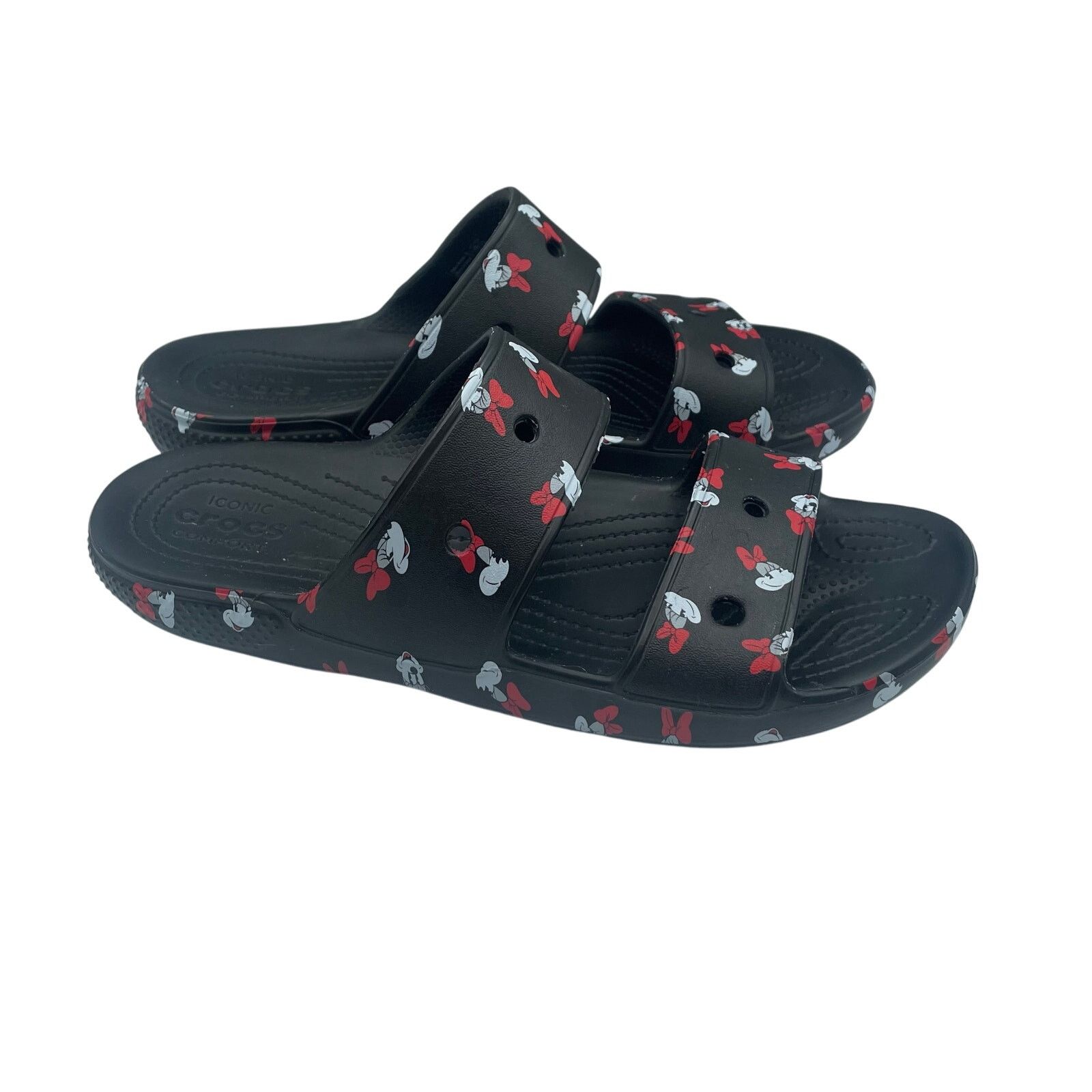 Crocs Crocs Disney Parks Minnie Mouse Slides Sandals Black Womens Size US 11 / IT 41 - 1 Thumbnail
