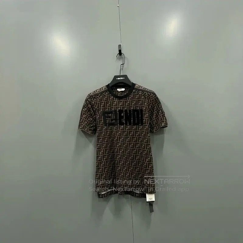Fendi Fendi Summer Brown Cotton Logo T-Shirt . Size XXS / US 00 / IT 34 - 1 Thumbnail