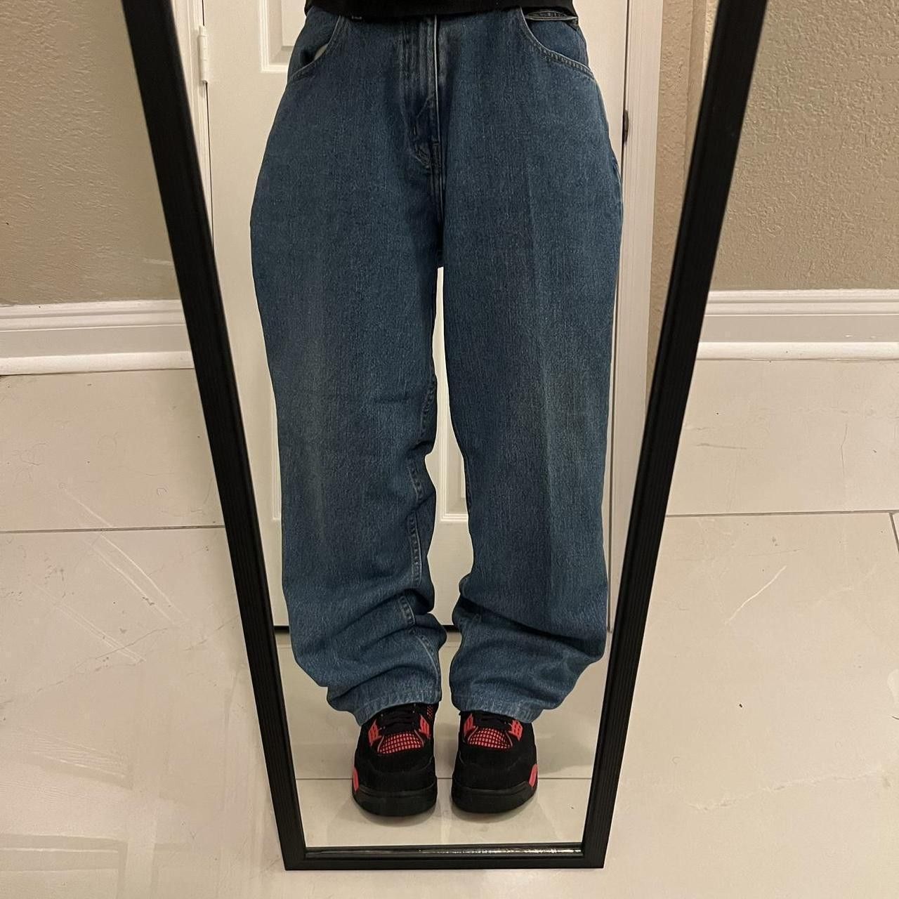Vintage Vintage Y2K/2000s Baggy Dark Wash Workwear style Denim Jeans! Size US 38 / EU 54 - 1 Thumbnail