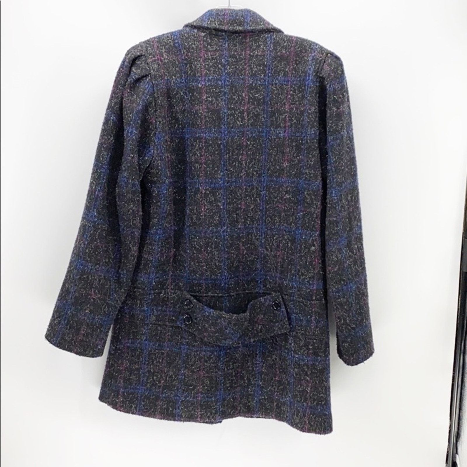 Vintage Vintage New York Girl boxy 80s windowpane marled wool Size L / US 10 / IT 46 - 5 Thumbnail