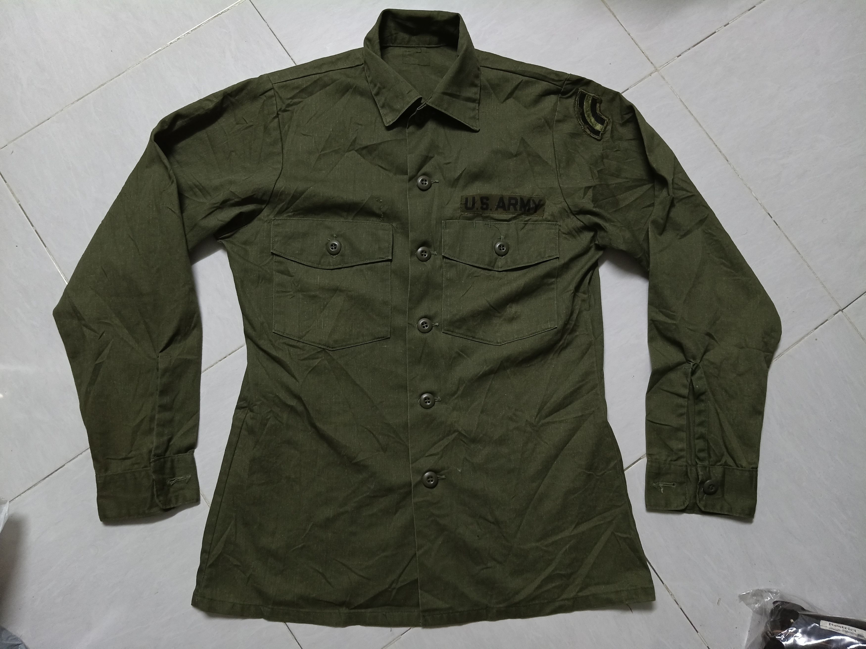 Vintage Vintage u.s army shirt slim S Size US S / EU 44-46 / 1 - 1 Thumbnail