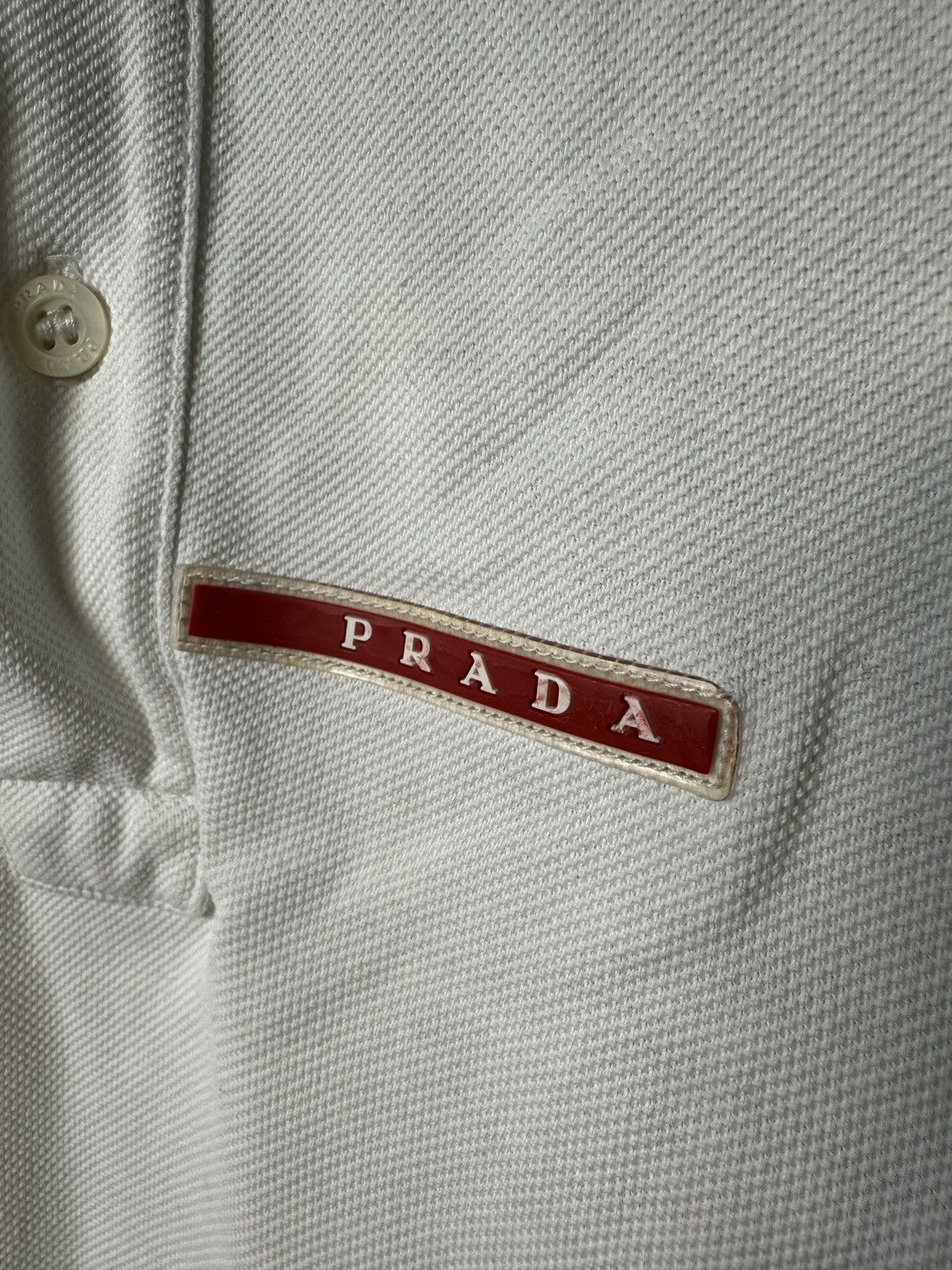 Prada Prada Polo Tshirt Tee Logo Red Rare Y2K Size US M / EU 48-50 / 2 - 3 Thumbnail