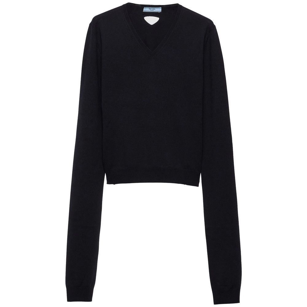 Prada Navy Wool V-neck Sweater Size M / US 6-8 / IT 42-44 - 1 Thumbnail