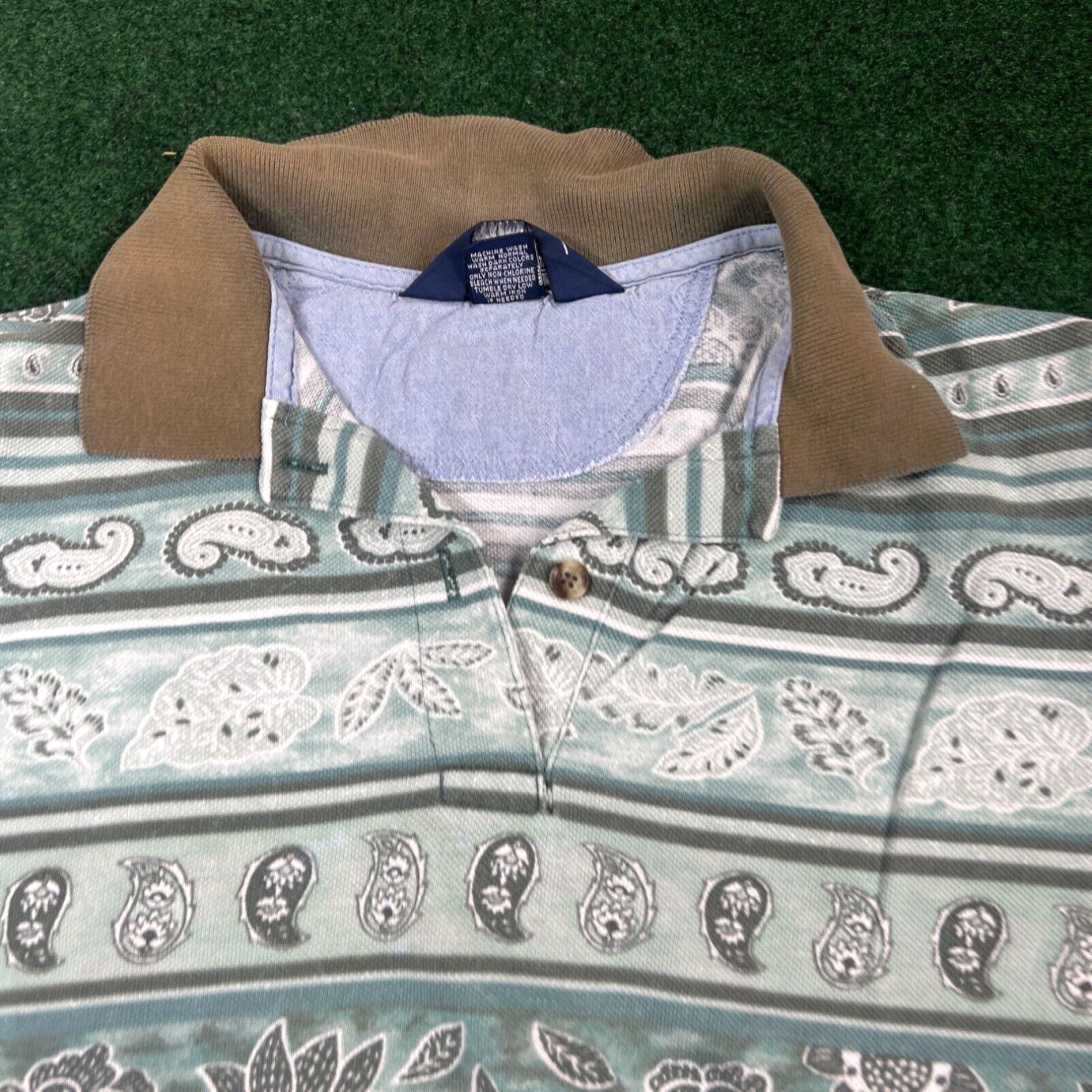 Vintage LANDS END Beach Sea Shells Floral Polo- T Shirt S 8-10 Size S / US 4 / IT 40 - 2 Thumbnail