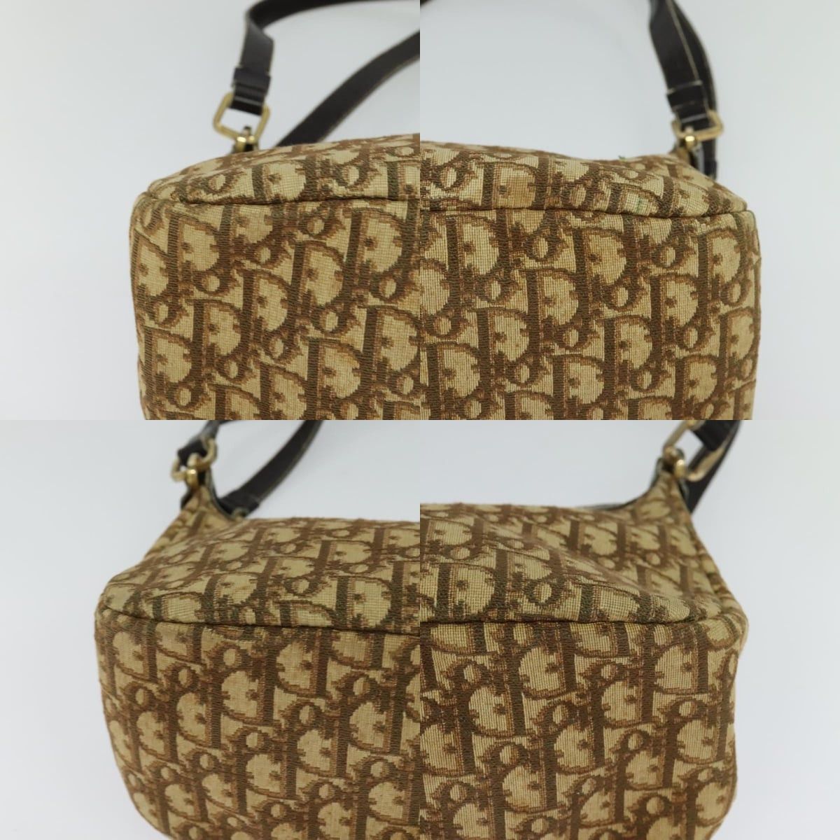 Dior DIOR Trotter Canvas Shoulder Bag Brown Gold Size ONE SIZE - 10 Thumbnail