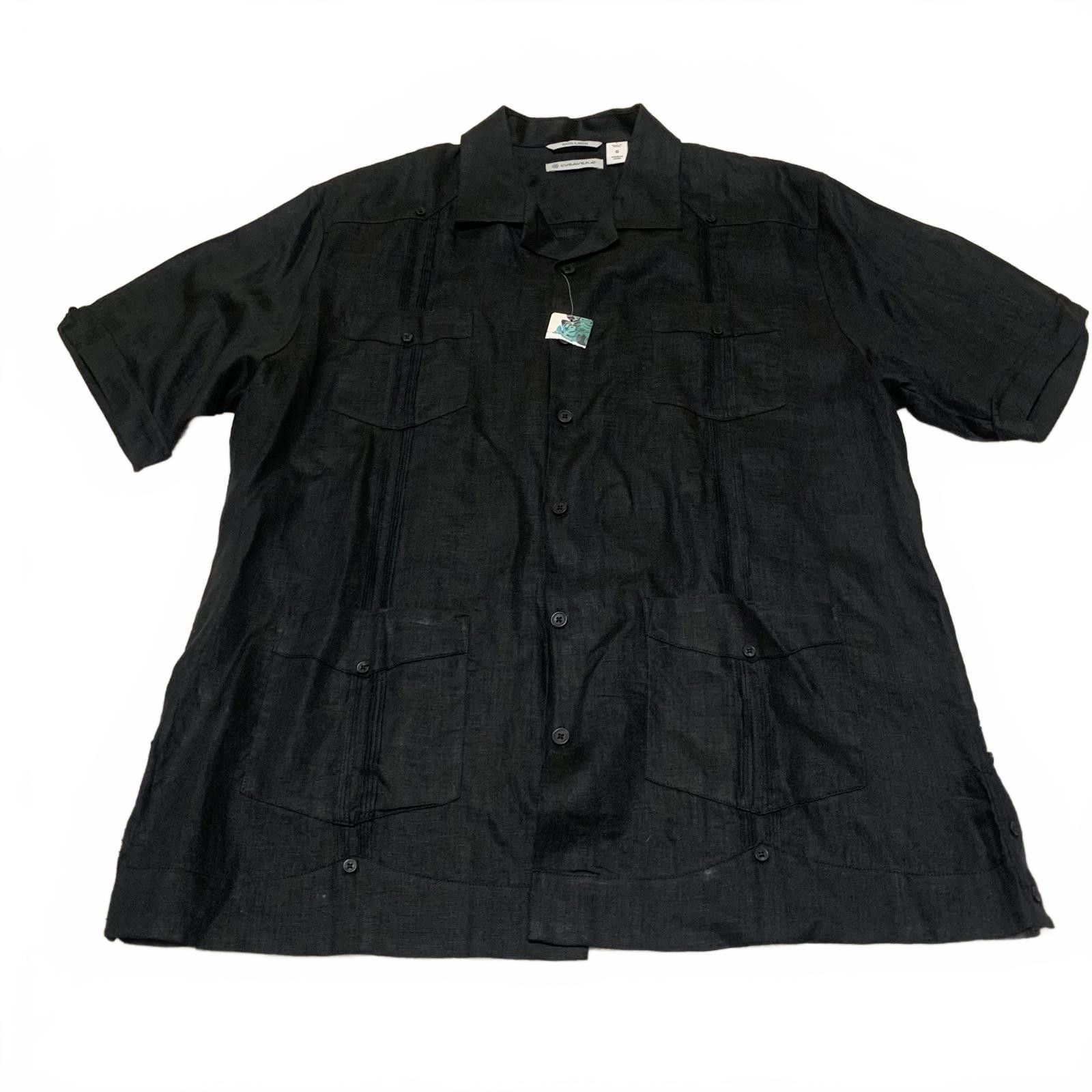 Cubavera Cubavera Men's Black Linen Shirt L Short Sleeve Multi-Pocket Size US L / EU 52-54 / 3 - 1 Thumbnail