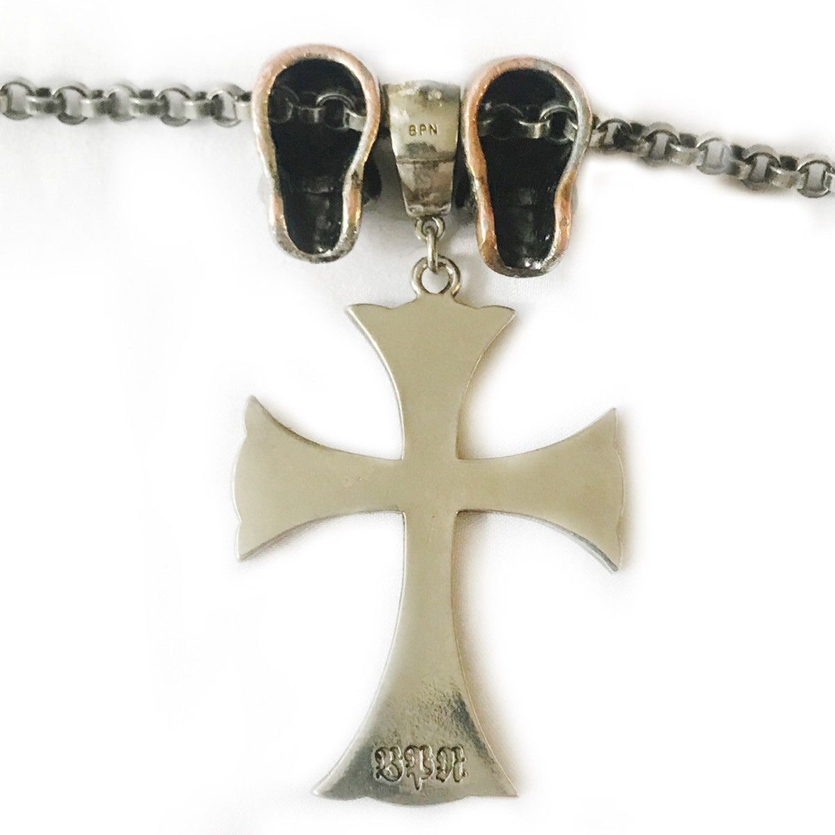 Japanese Brand Black Peace Now (BPN) Skull & Cross Pendant Necklace Size ONE SIZE - 6 Thumbnail