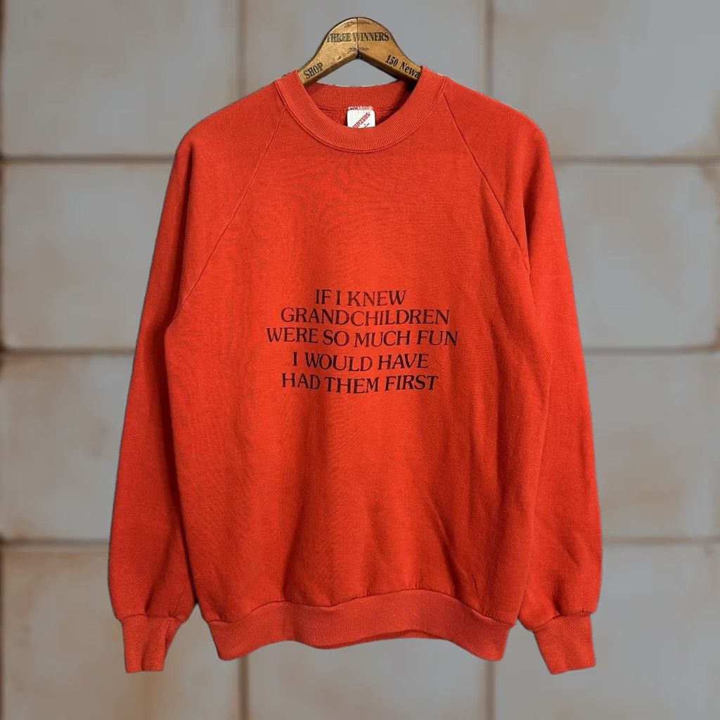 Jerzees VINTAGE 90s Jerzees Sweatshirt Mens L Crew Neck Graphic Print Red Long Sleeve Cotton Blend Polyester Size US L / EU 52-54 / 3 - 1 Thumbnail