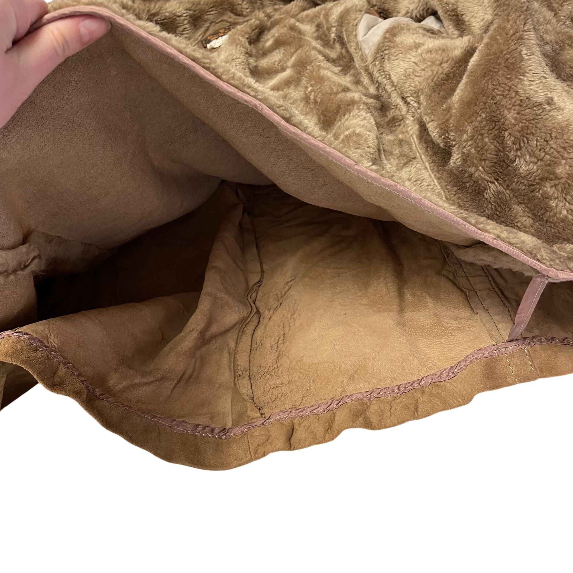 Other 70's Bunker Ramo Borg SHERPA Nubuck Leather Suede Jacket L Size US XL / EU 56 / 4 - 7 Thumbnail