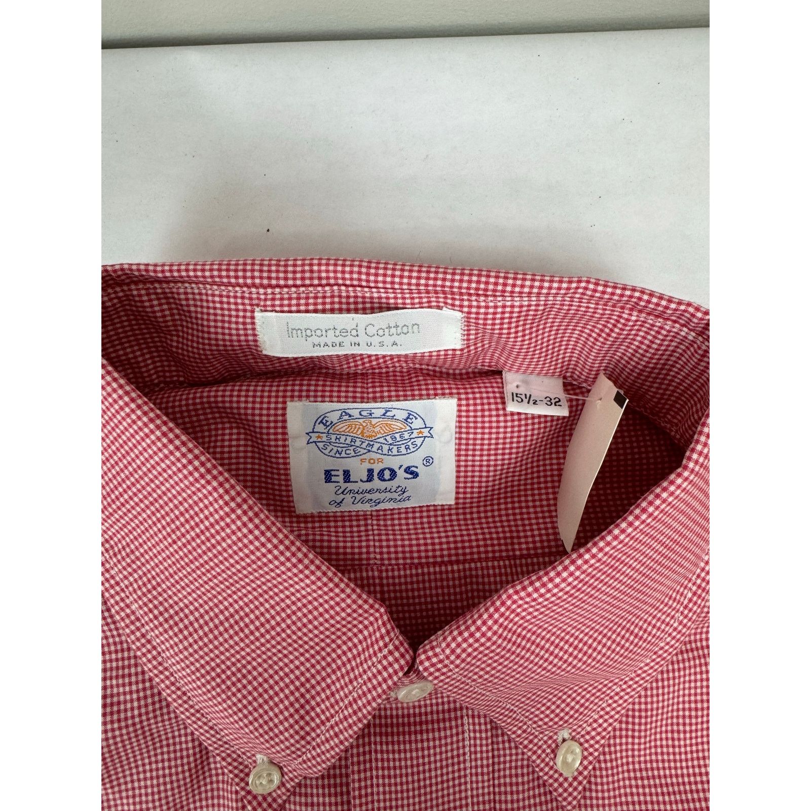 Other Vintage NWT Eljo's Button-Down Shirt Micro Check 15.5*32 Size US L / EU 52-54 / 3 - 3 Thumbnail