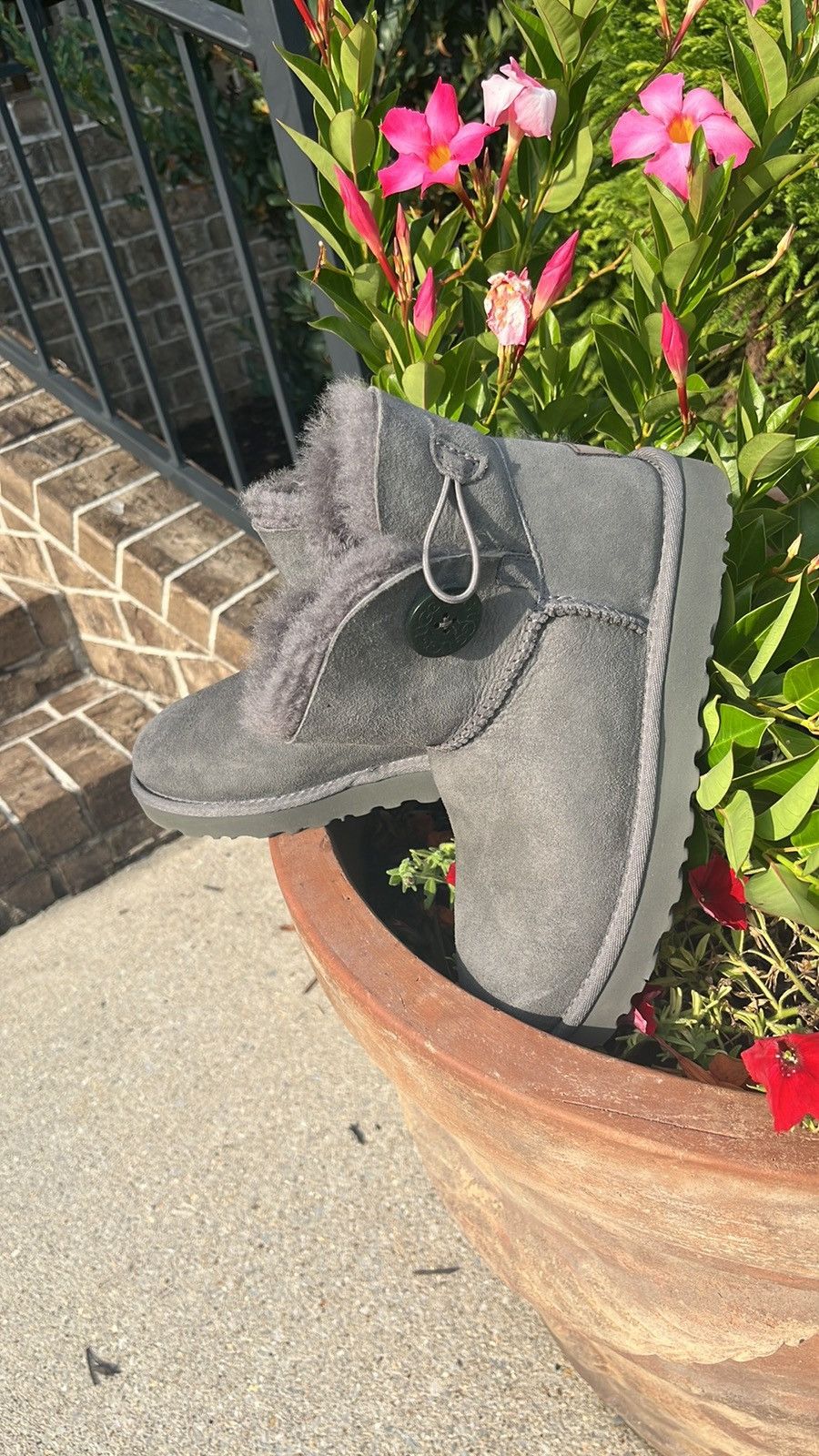 Ugg UGG Mini Bailey Button II Gray Boots New Size US 6 / IT 36 - 3 Thumbnail