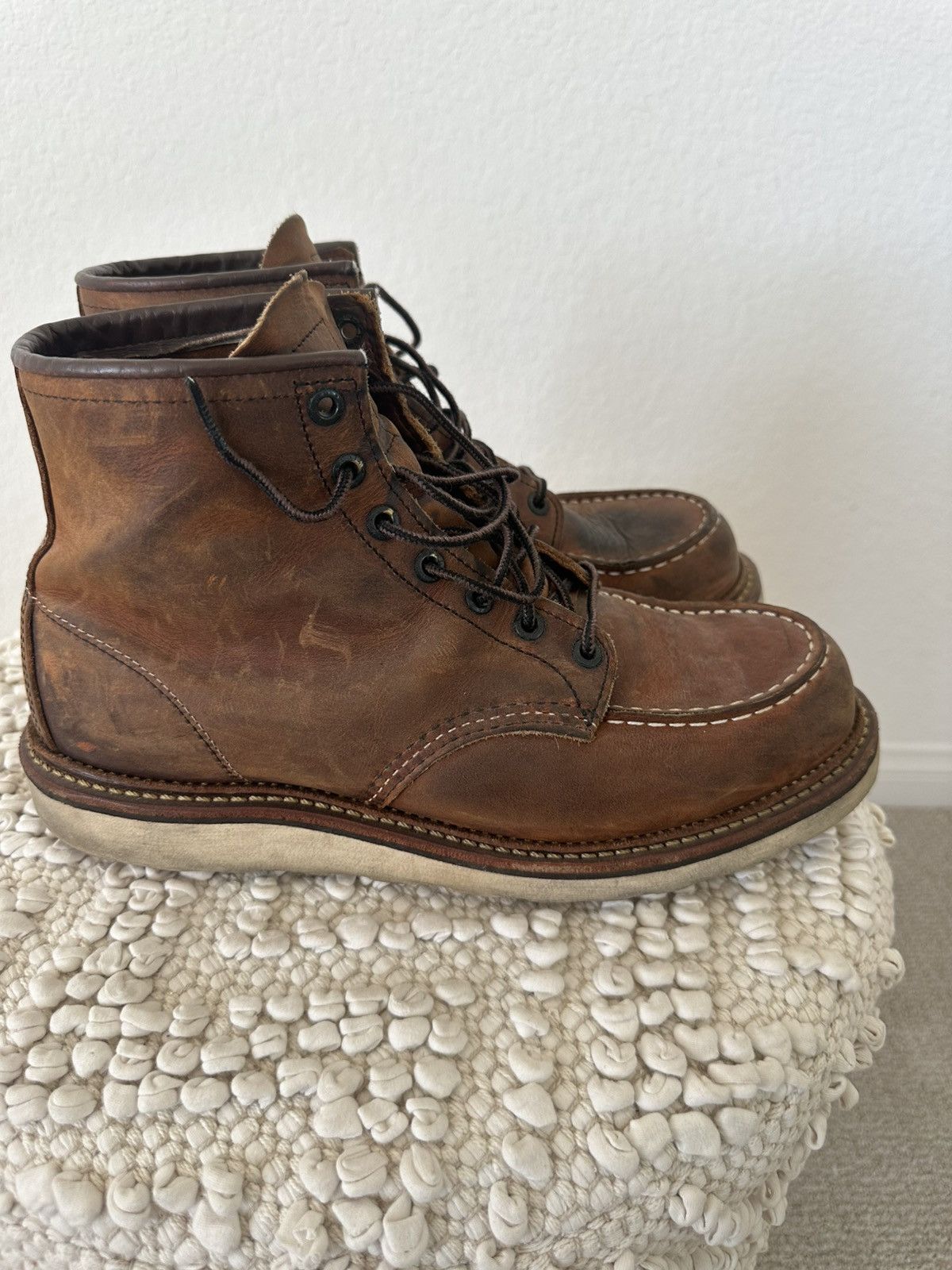 Red wing moc toe copper rough & tough 1907