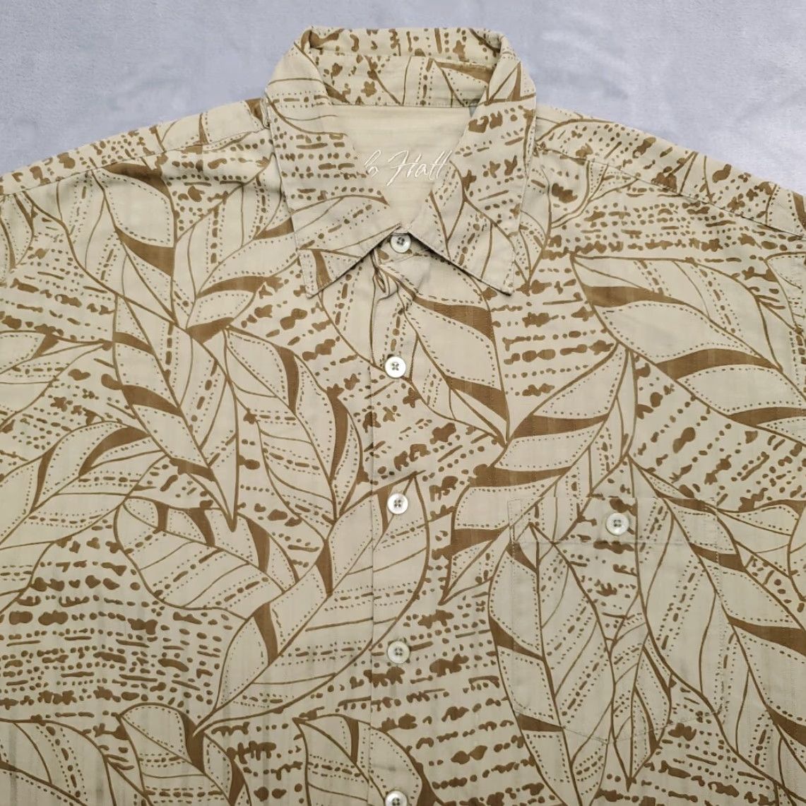 Hilo Hattie Hilo Hattie Shirt Men L Green Floral Silk Blend Hawaiian Button Short Sleeve Size US L / EU 52-54 / 3 - 3 Thumbnail