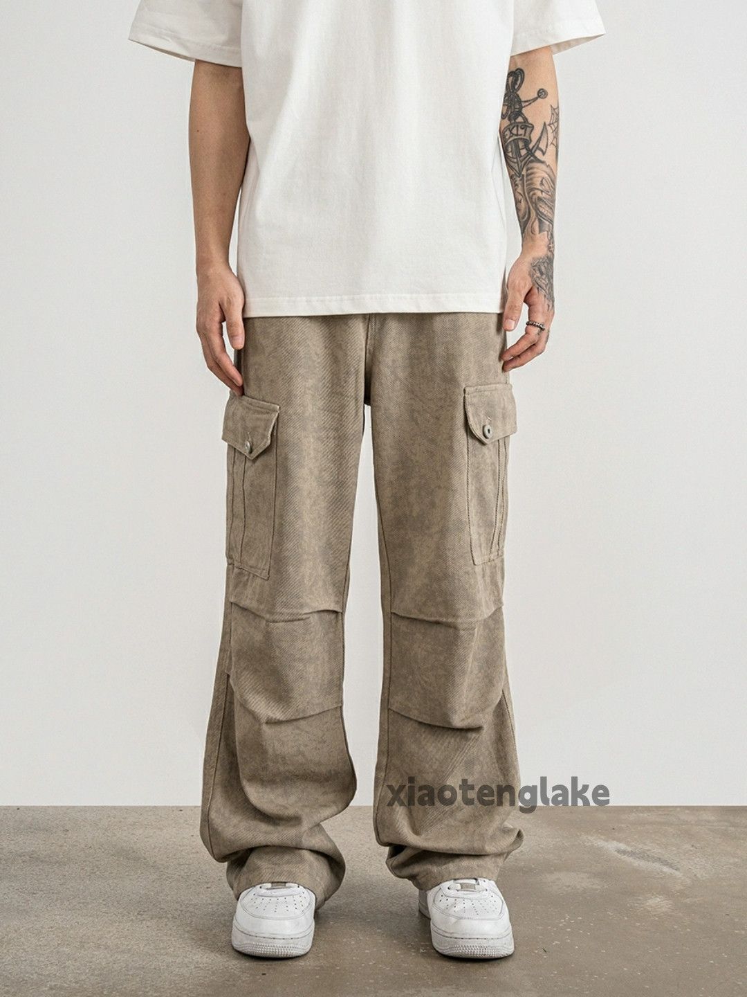Designer × Japanese Brand × Vintage washed faded cleanfit yuppie pleated cargo pants Size US 32 / EU 48 - 1 Thumbnail